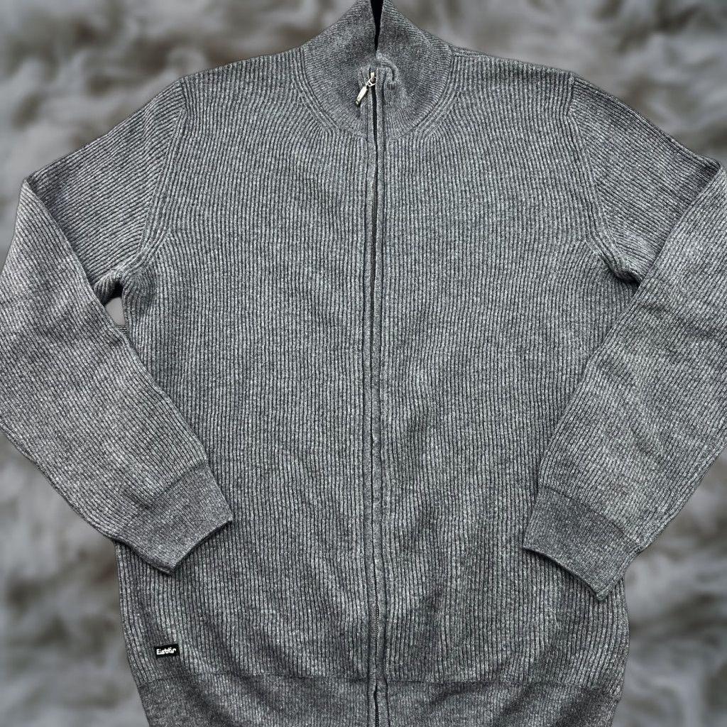 Vintage Eisbar Sweater Mens Size 50 Gray Full Zip Wool Cashmere Viscose Blend Gray Knit Shirt Mens Size 50 Gray Full Zip Wool Cashmere Viscose Knit Size US L / EU 52-54 / 3 - 1 Thumbnail