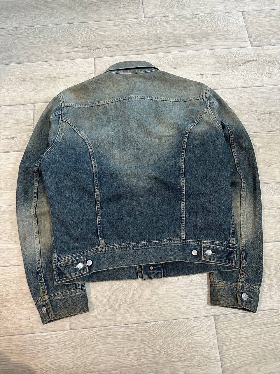 Diesel Vintage DIESEL "Gregg" Dirty Wash Denim Jacket (Y2K / 2006) Size US L / EU 52-54 / 3 - 2 Thumbnail