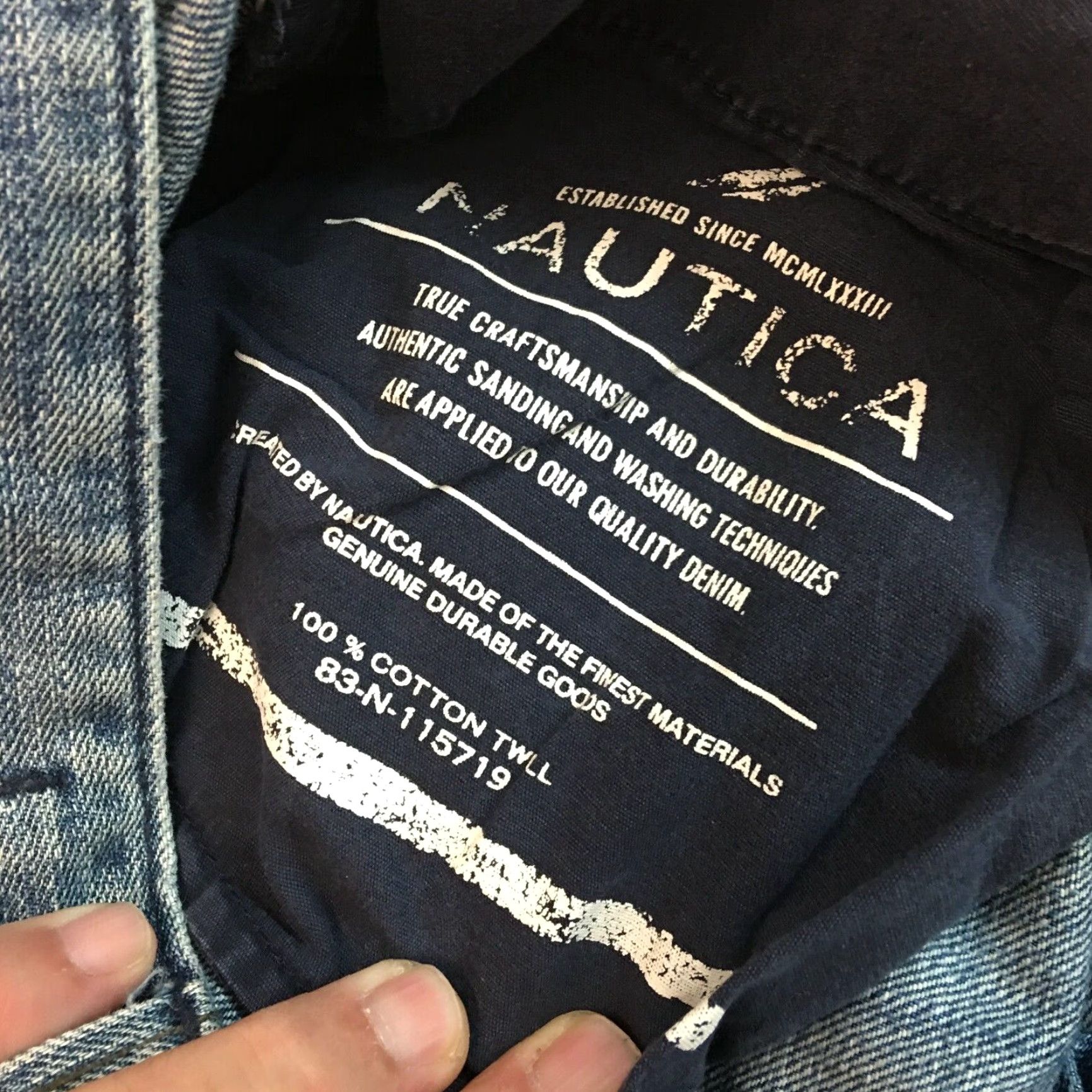 Nautica Nautica Men's Regular Straight Leg Blue Denim Jeans Size 34x36, 32" Inseam, Mid Rise, 100% Cotton, Modern Style Size US 34 / EU 50 - 6 Thumbnail