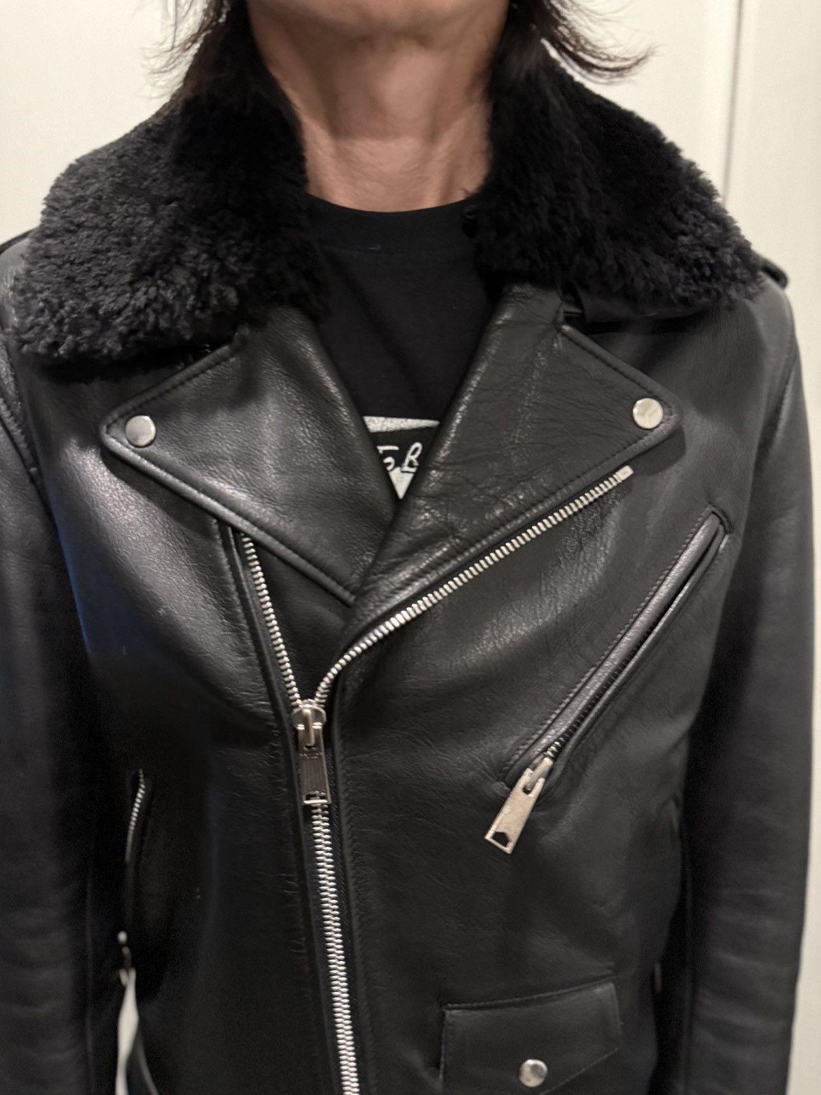 Sandro perfecto motorcycle riders jacket leather Size US M / EU 48-50 / 2 - 4 Thumbnail