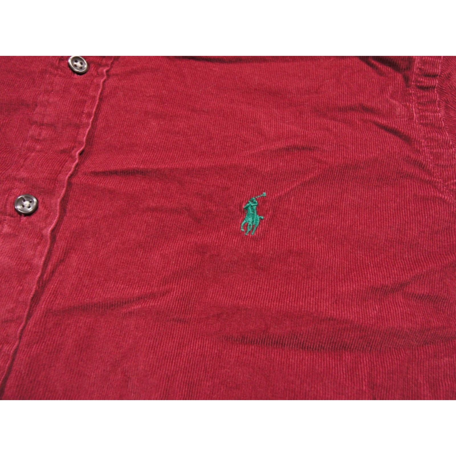 Ralph Lauren Ralph Lauren Shirt Mens XLarge Red Button-Down Corduroy Classic Fit Preppy Pony - XL Red Button-Up Long Sleeve Casual Mens Size US XL / EU 56 / 4 - 3 Thumbnail