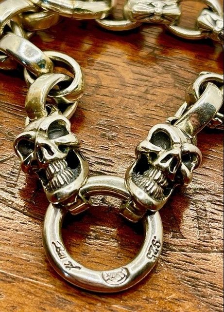 Other BWL Bill Wall Oval Link Skull Toggle Clasp Bracelet Size ONE SIZE - 9 Thumbnail