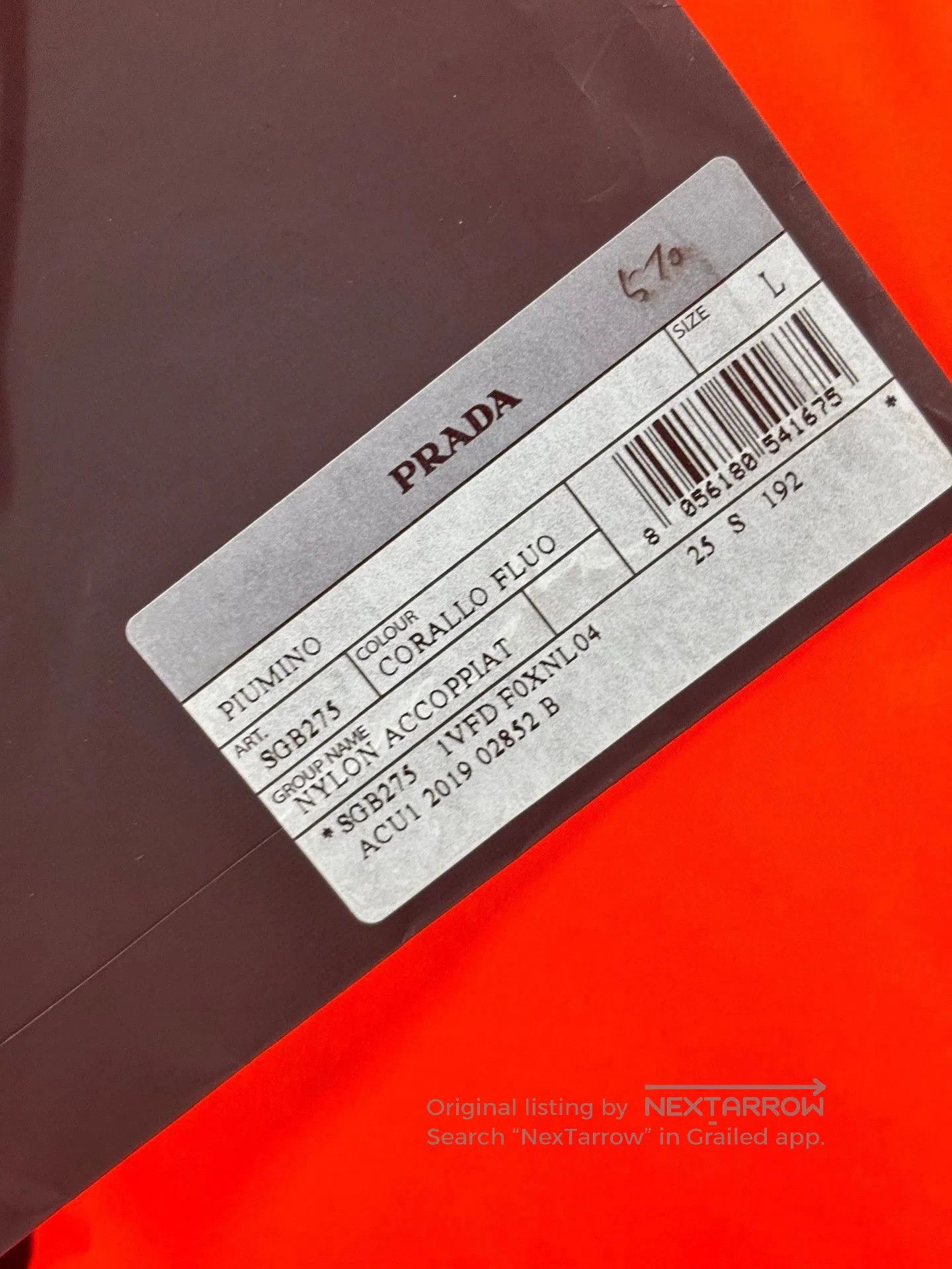 Prada prada men's down vest in bright orange. Size US M / EU 48-50 / 2 - 7 Thumbnail