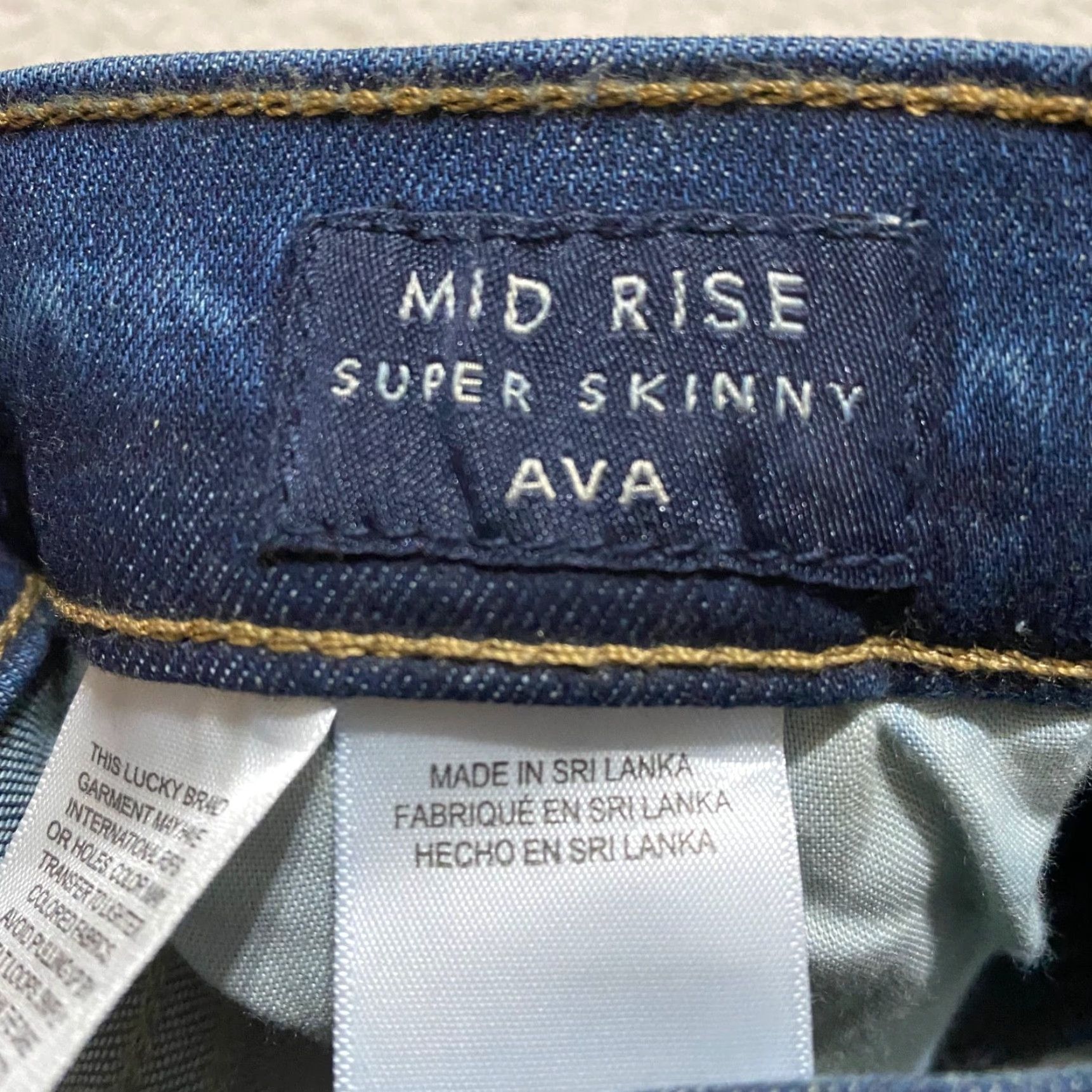 Lucky Brand Lucky Brand Jeans Blue Denim Dark Wash Ava Mid Rise Super Skinny Womens 2 Size 26" / US 2 / IT 38 - 4 Thumbnail