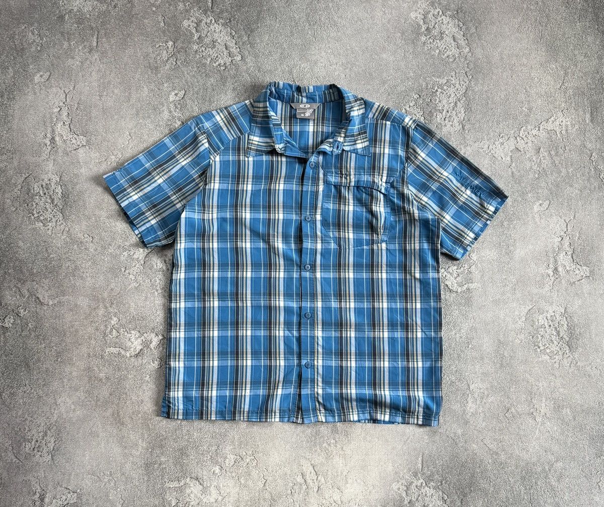 Salomon Salomon L Chekered button up shirt short sleeve outdoor 00s Size US L / EU 52-54 / 3 - 6 Thumbnail