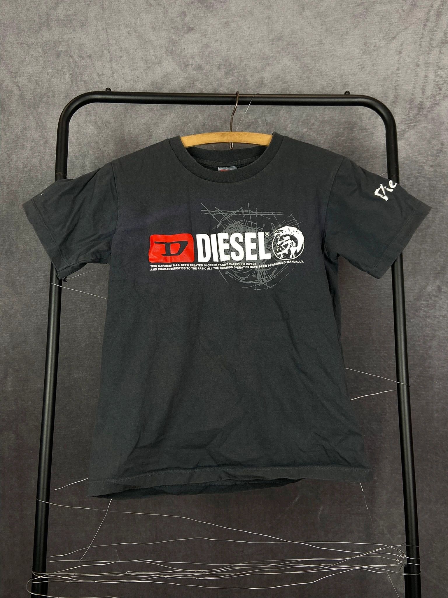 Diesel Diesel Vintage T-Shirt Grey Back Spellout Logo Print Size US M / EU 48-50 / 2 - 1 Thumbnail