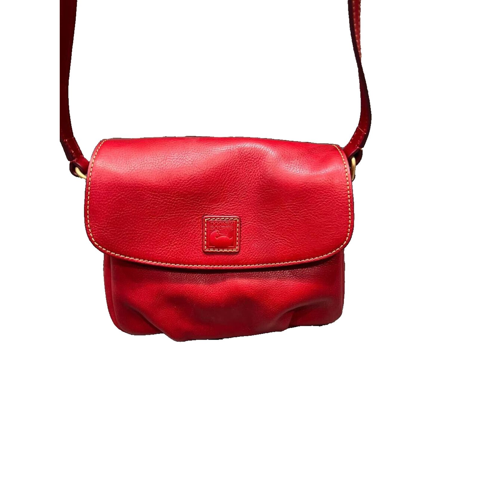 Dooney & Bourke Dooney & Bourke Florentine Leather Flap Crossbo Red A671930 Size ONE SIZE - 1 Thumbnail