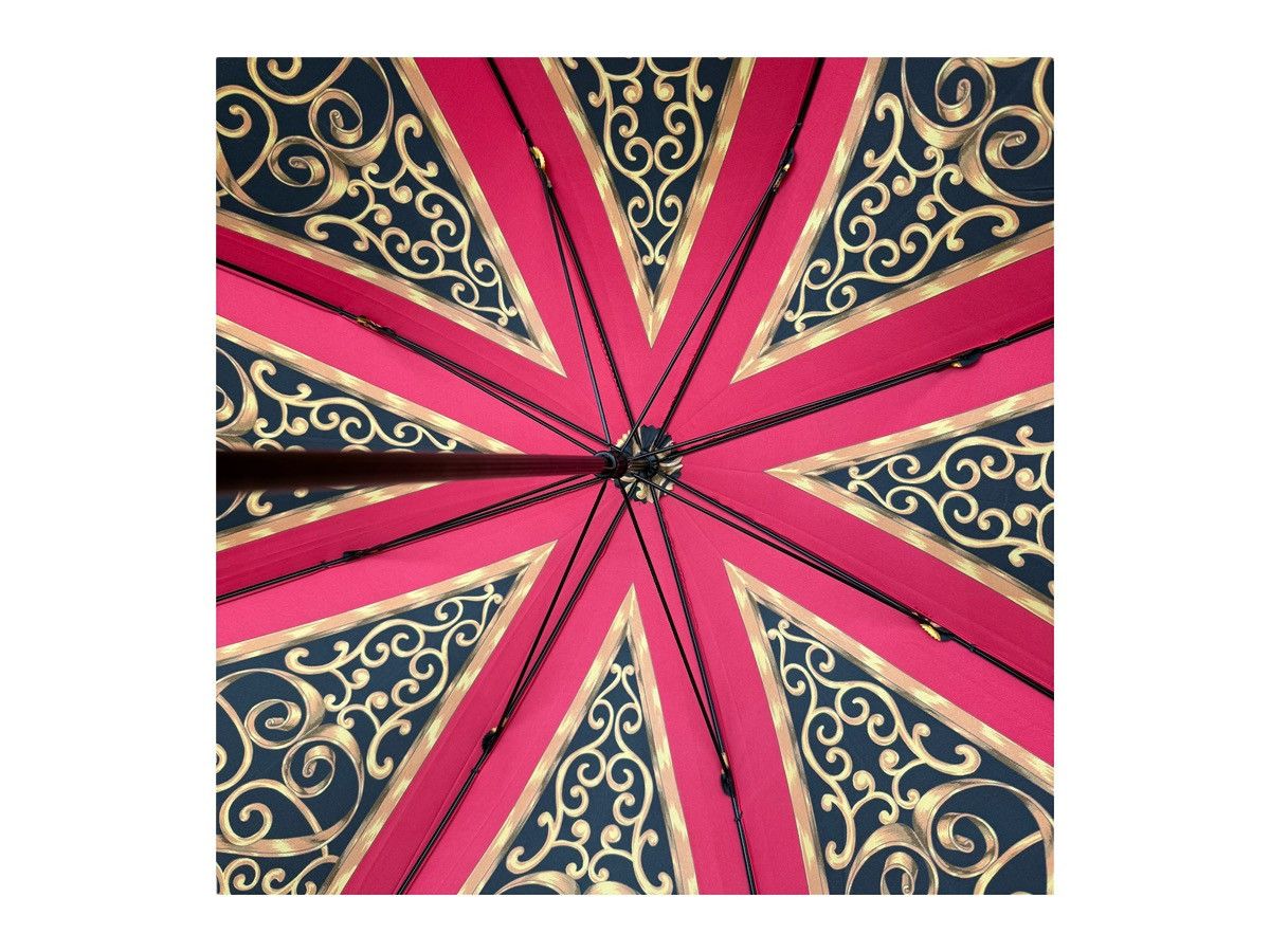 Moschino RARE Vintage Moschino Logo Printed Gold Black Red Umbrella Size ONE SIZE - 10 Thumbnail
