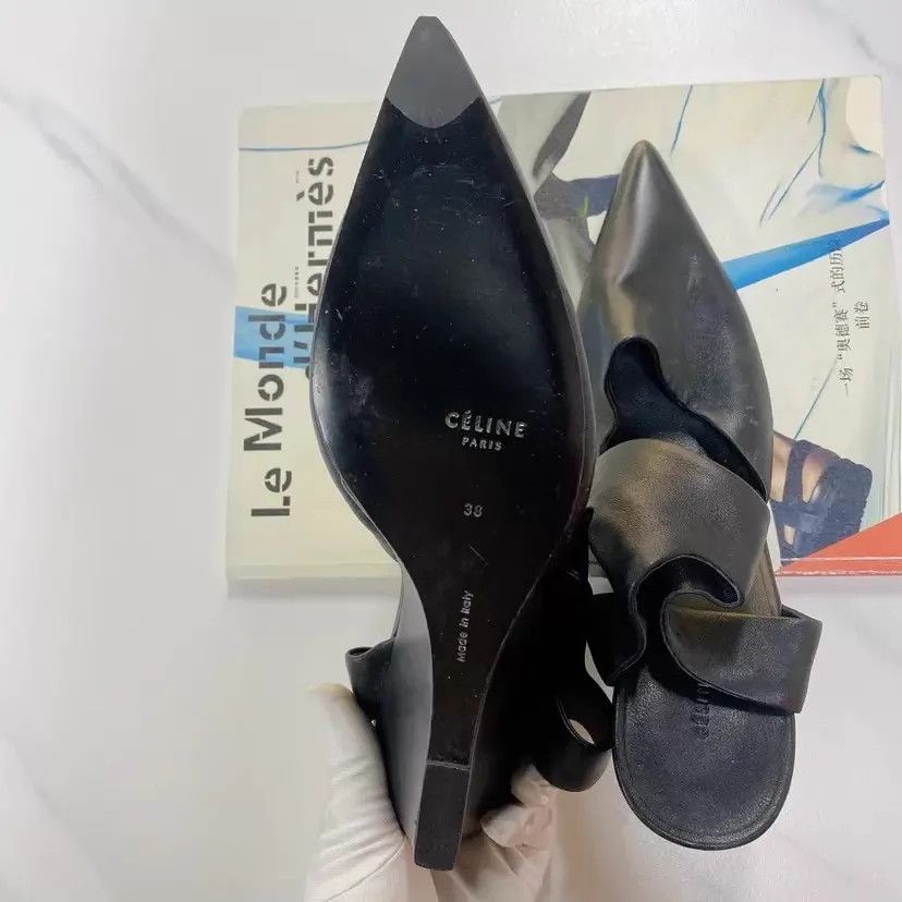 Celine Celine Black 38 EU Heels Pre-Owned Size US 7.5 / IT 37.5 - 6 Thumbnail