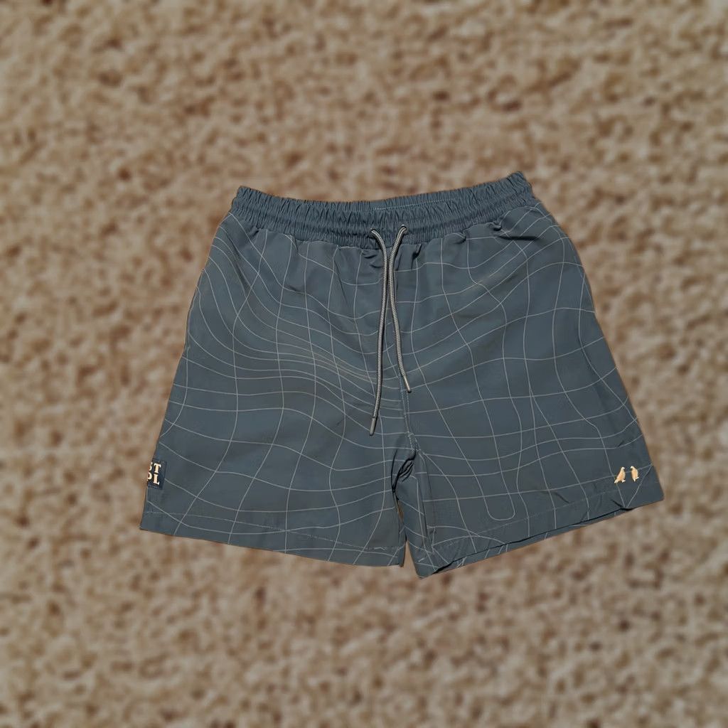 Vintage Staple Pigeon x NrG Blue Polyester Athletic Track Shorts - Men's Large Size US 33 - 1 Thumbnail