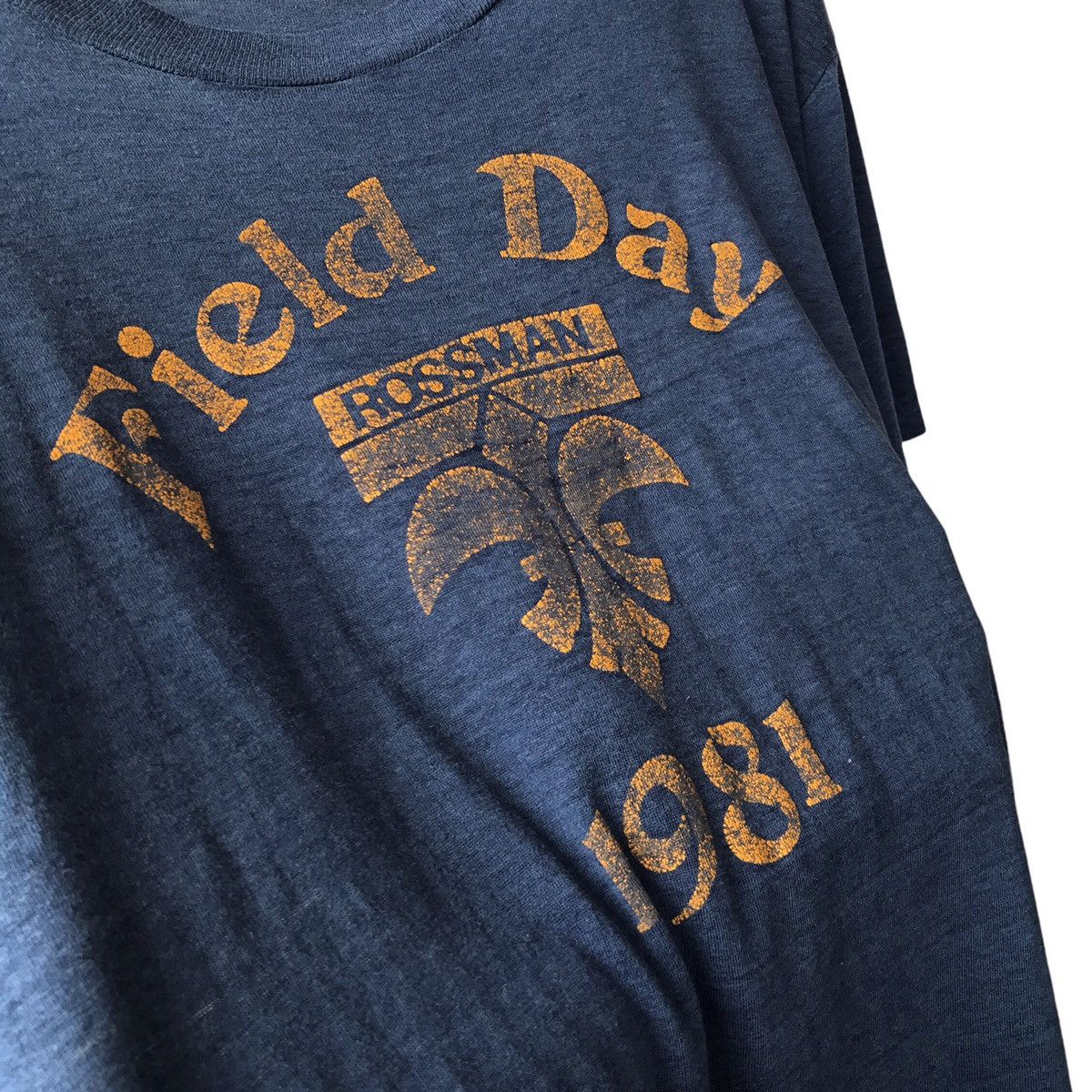 Vintage Rossman Field Day 1981 Paperthin Vintage 80s Distressed Tee Size US XL / EU 56 / 4 - 4 Thumbnail