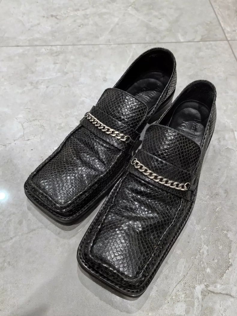 Martine Rose Martine Rose Square chain snake patterned loafers Size US 5 / EU 37 - 1 Thumbnail