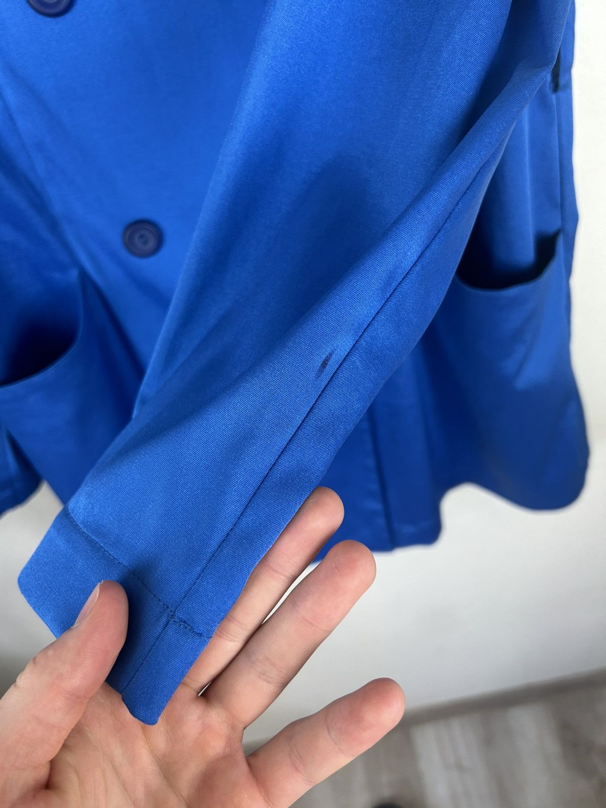 Alexander McQueen × Vintage 🧿chinese belted coat navy blue Size US S / EU 44-46 / 1 - 8 Thumbnail