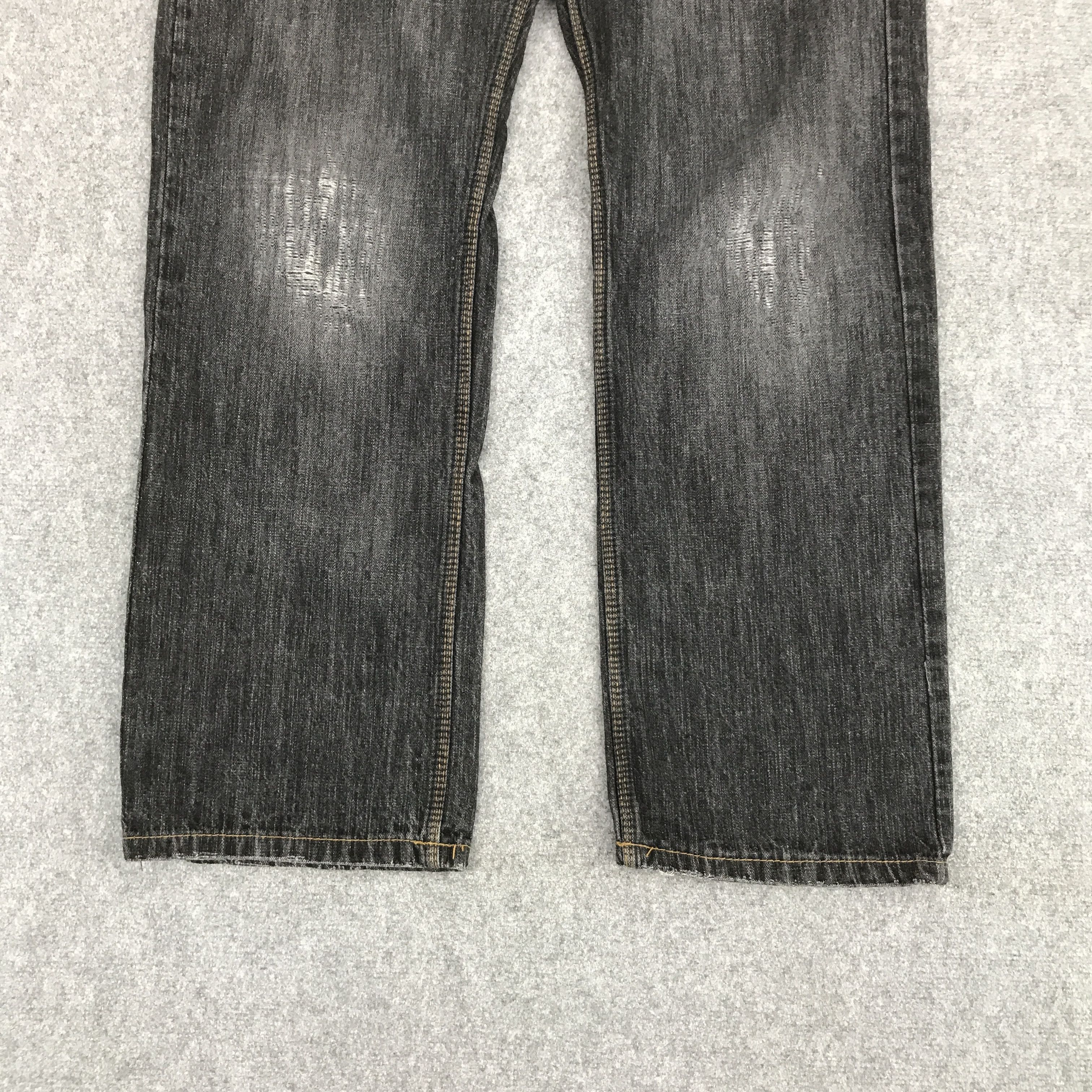 Japanese Brand BLACK DENIM JAPAN DISTRESEED JEANS PANTS Size US 36 / EU 52 - 4 Thumbnail