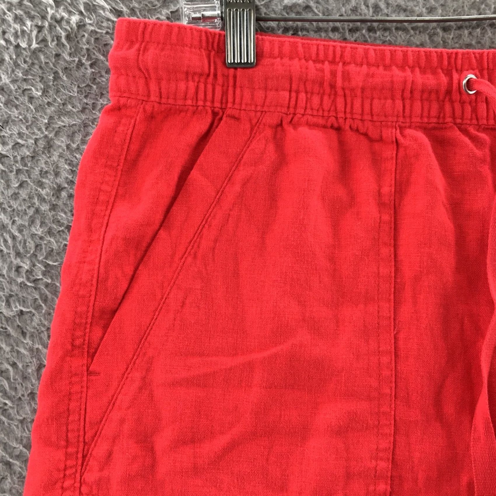 Nautica Nautica Utility Shorts Womens Medium Red Mid Rise Drawstring NEW Size 32" / US 10 / IT 46 - 4 Thumbnail