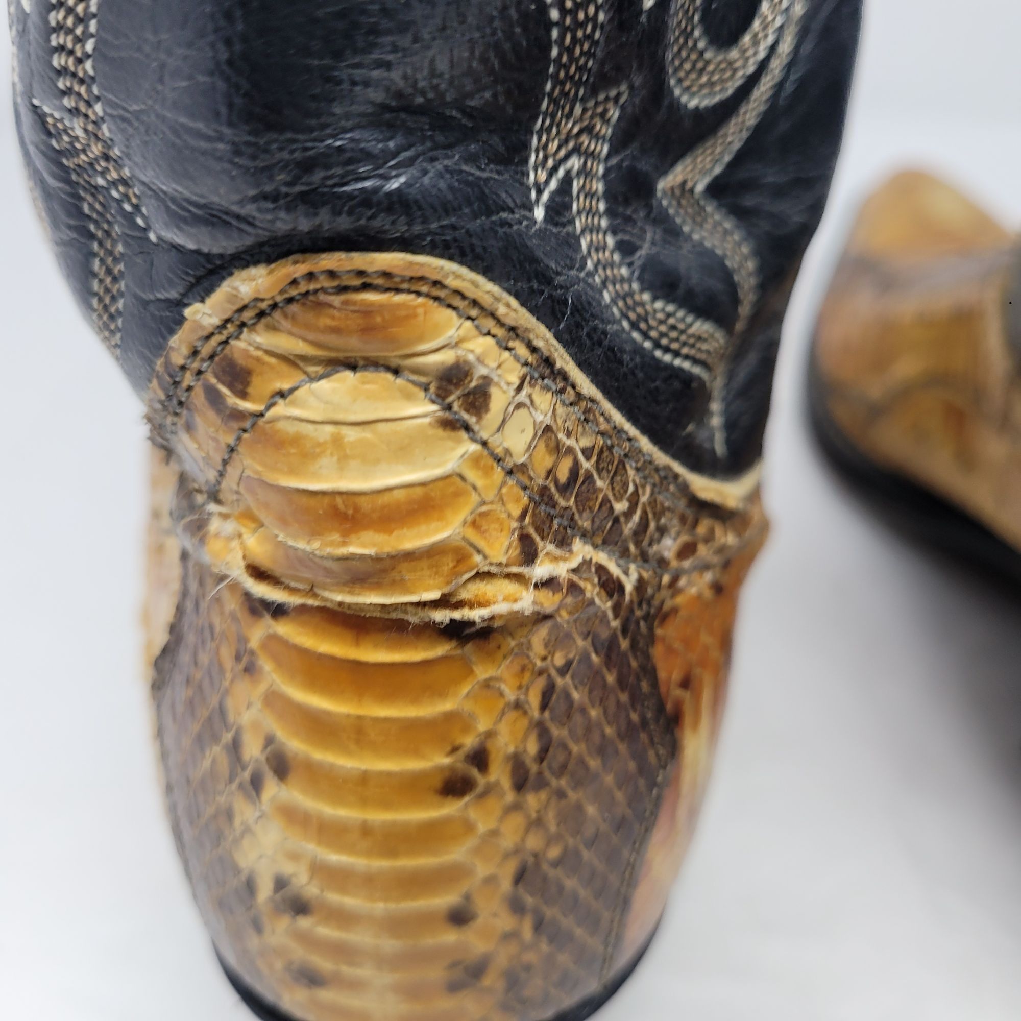 Vintage Vtg Acme Royals Western Cowboy Boots Sz 9 Black Leather Yell Size US 9 / EU 42 - 12 Thumbnail