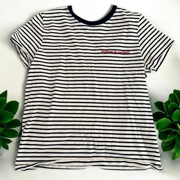 Other PABLO Striped “Believe in Yourself” T-Shirt Size S / US 4 / IT 40 - 1 Thumbnail