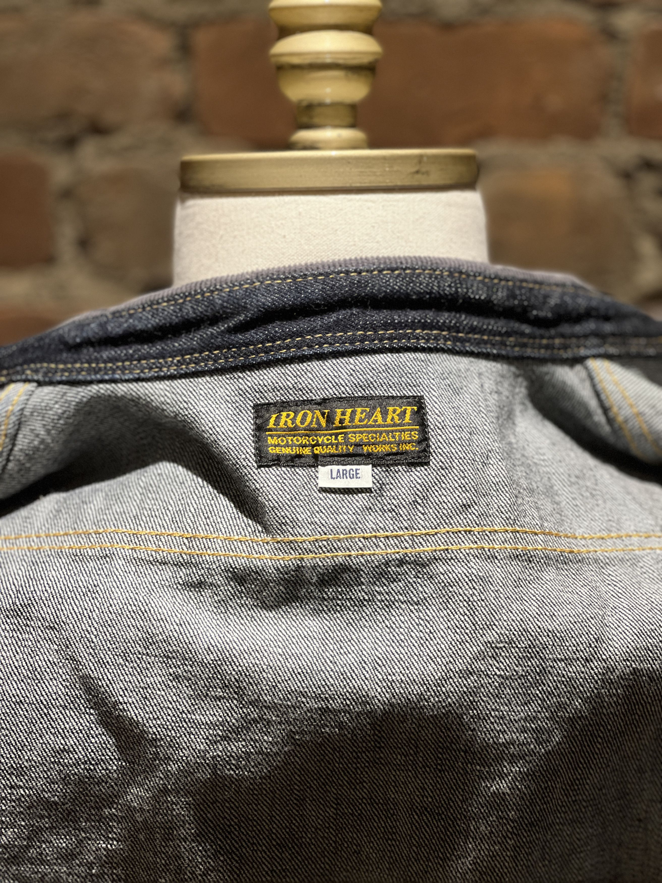 Iron Heart Iron Heart IHSH-427 16oz Selvedge Denim CPO Shirt – Black Size US L / EU 52-54 / 3 - 5 Thumbnail