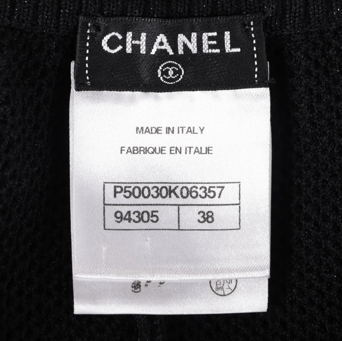 Chanel CC Logo Glitter Wool Knit Skirt Size 26" / US 2 / IT 38 - 4 Thumbnail