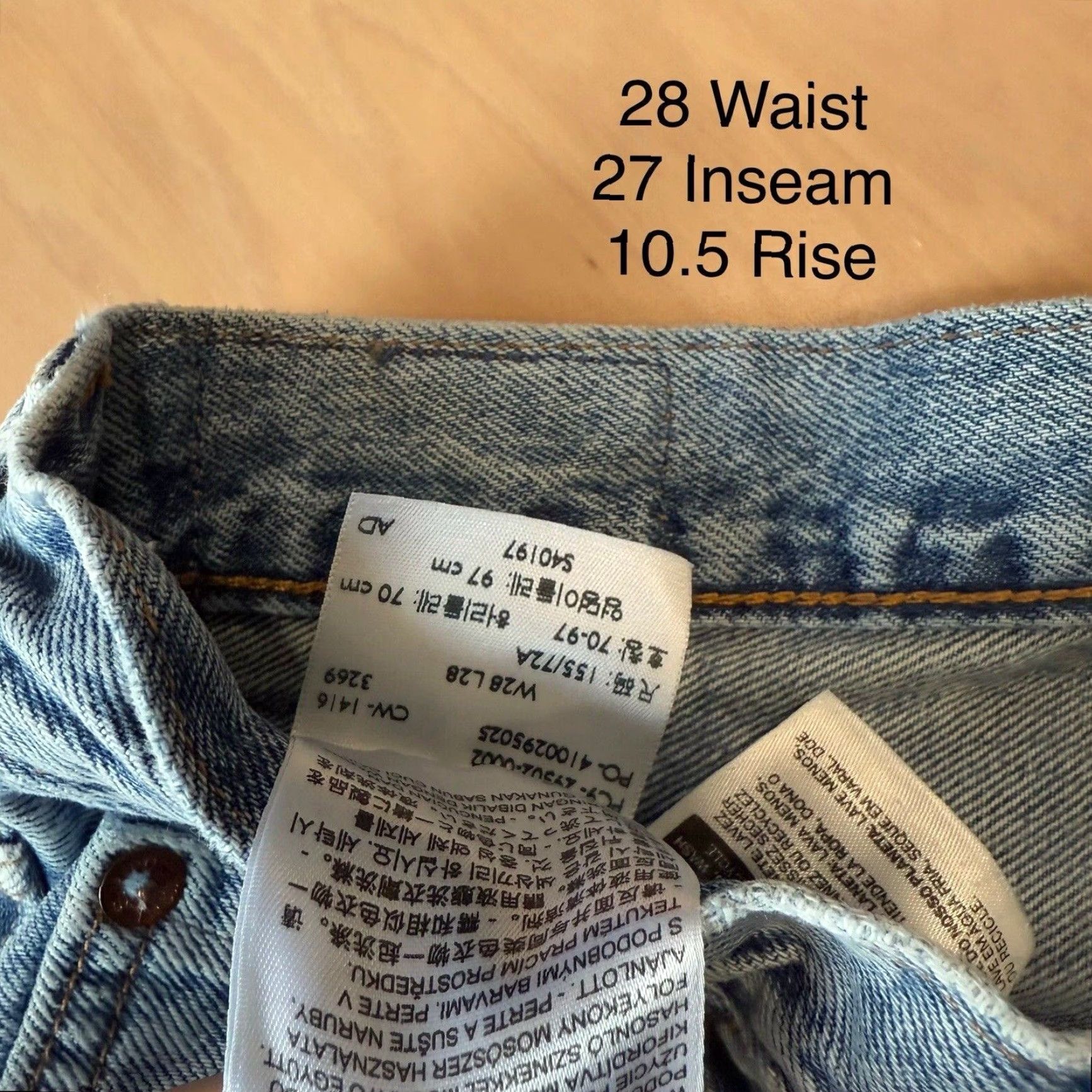 Levi's VINTAGE Levi's 501 Jeans 28x27 Blue Denim Workwear USA Western 80s Cowboy Outdoor Slim Straight Mens Size US 28 / EU 44 - 5 Thumbnail