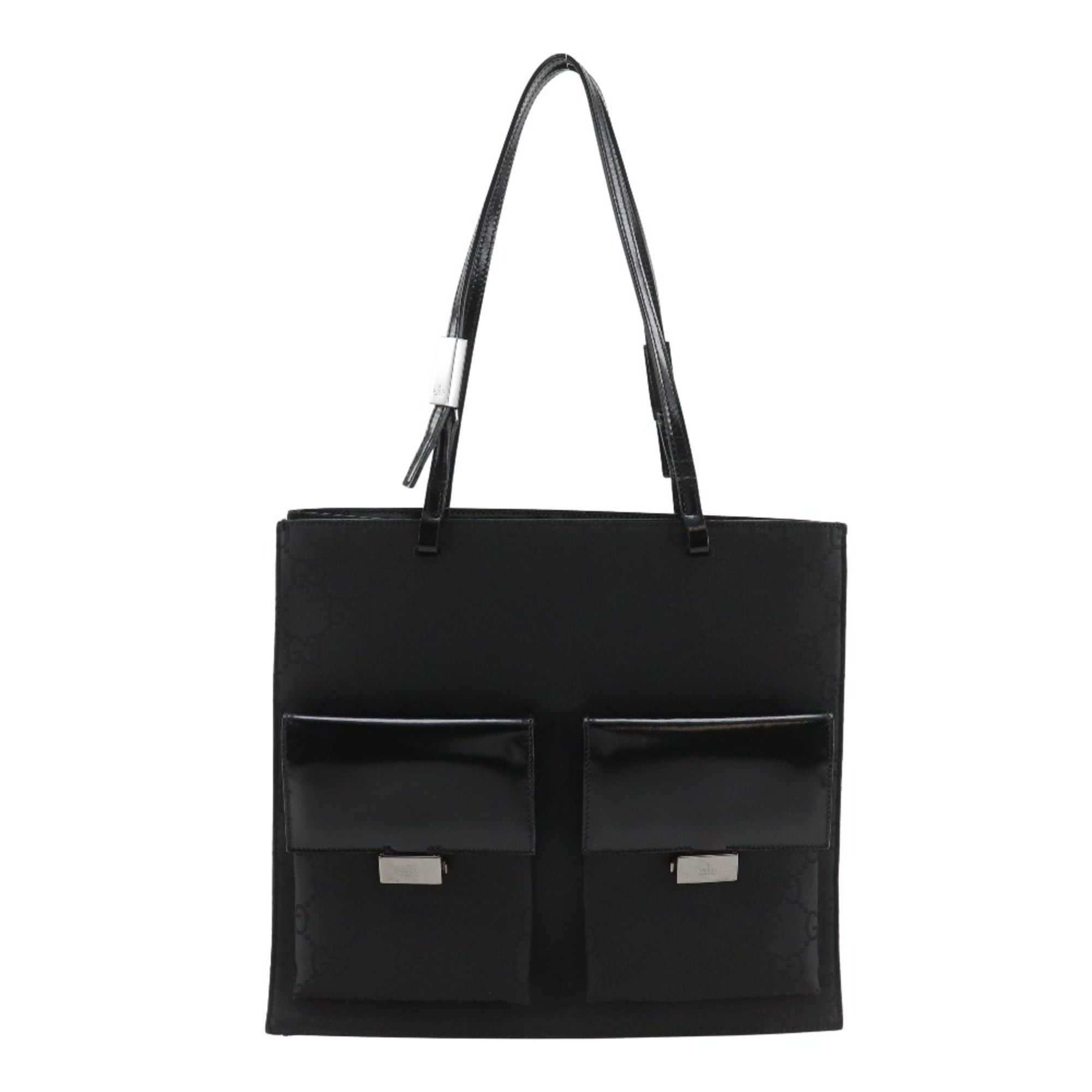 Gucci Gucci Tote Bag GG Canvas Black A5 Open Women's Size ONE SIZE - 1 Thumbnail