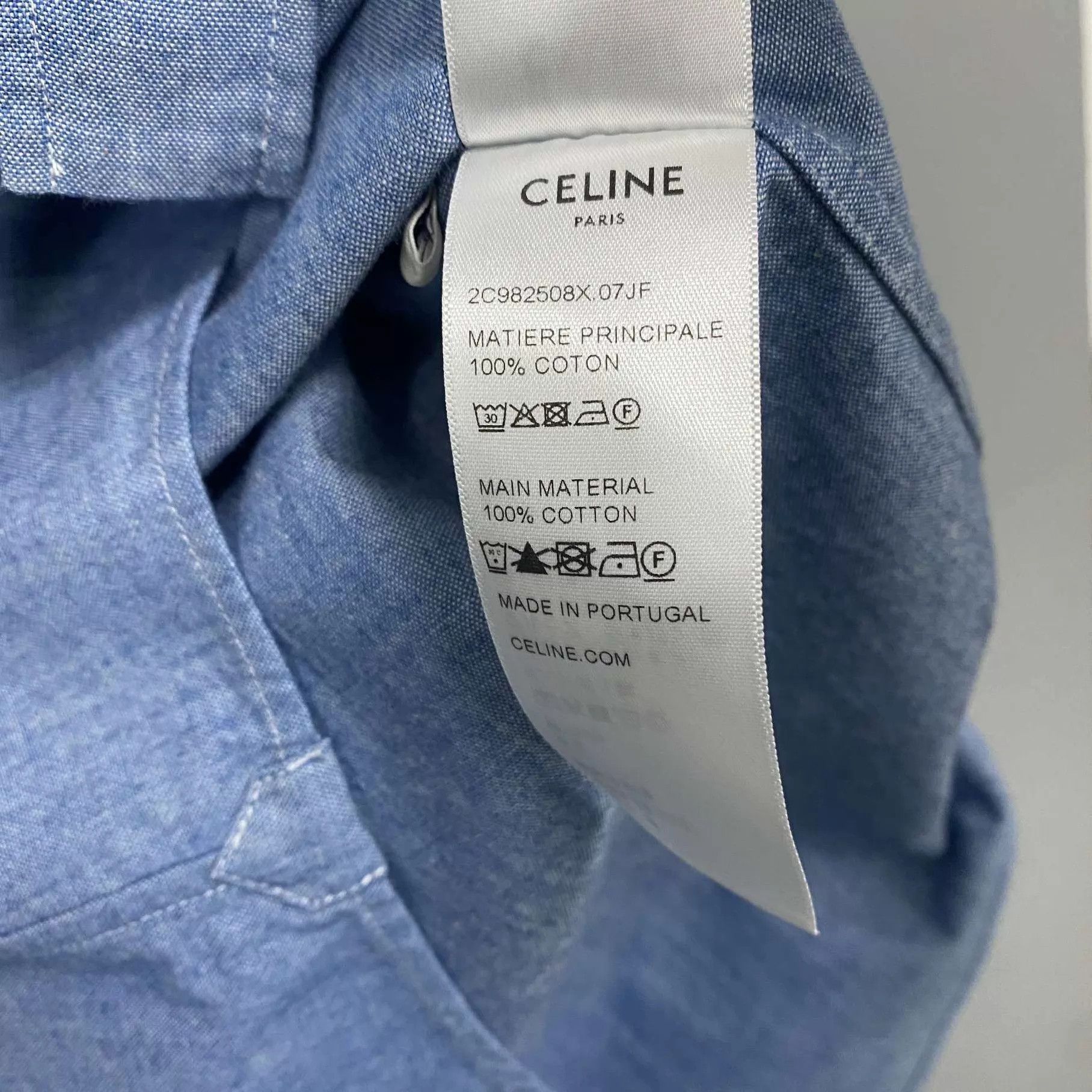 Celine Celine Triomphe Logo Long-Sleeve Shirt 38 Size US S / EU 44-46 / 1 - 5 Thumbnail
