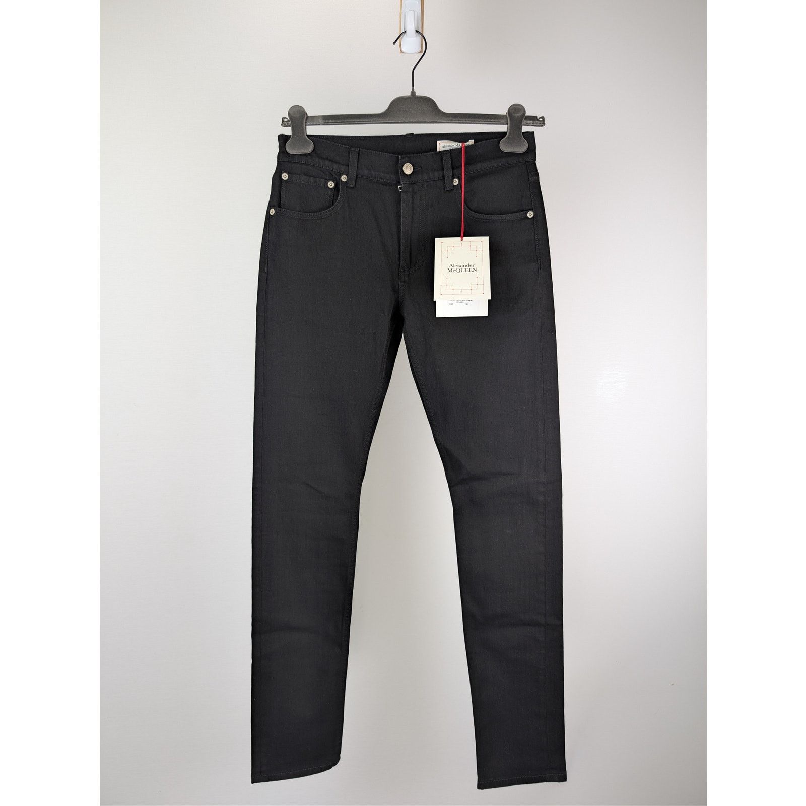 Alexander McQueen o1rshd1 Organic Matte Black Denim Jean in Black Size US 30 / EU 46 - 9 Thumbnail