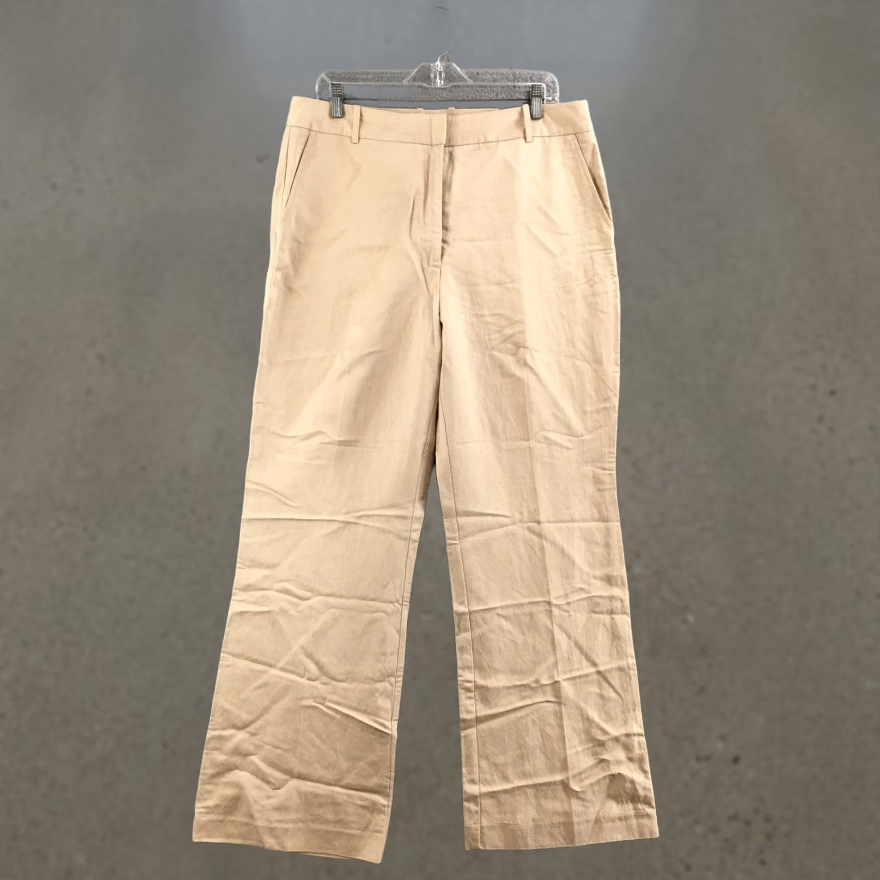 Worthington Worthington Pants Womens 14 Beige Khaki High Rise Straight Zip Fly Casual NEW Size 36" / US 14 / IT 50 - 1 Thumbnail