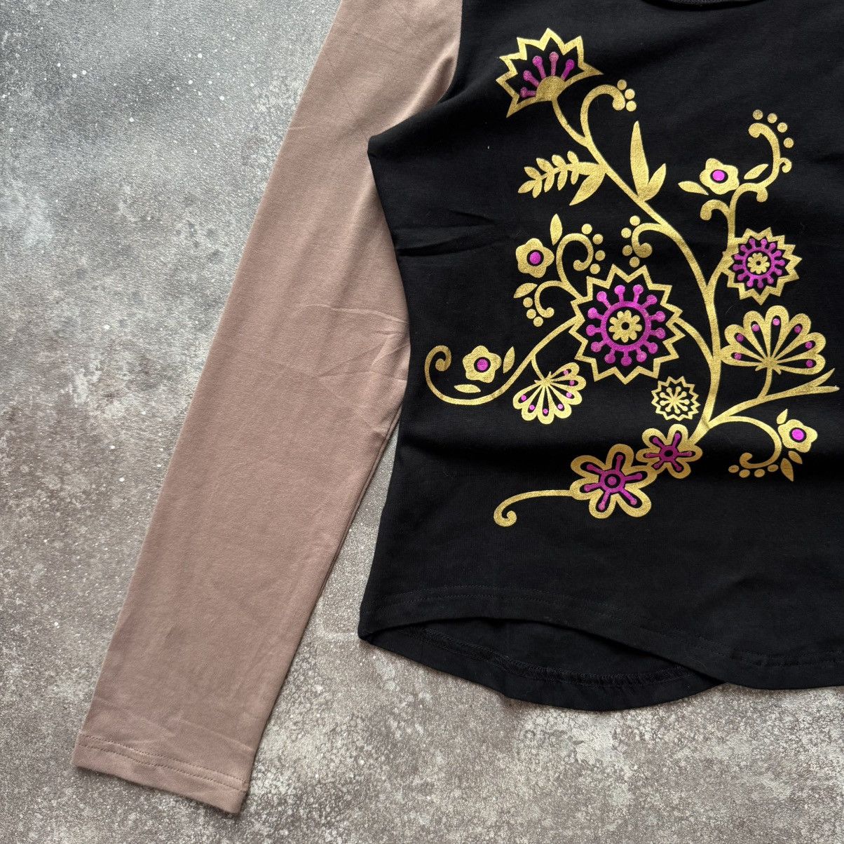 Hysteric Glamour 2000’s Aesthetic Vintage Y2K Floral Long Sleeve Top Size M / US 6-8 / IT 42-44 - 5 Thumbnail