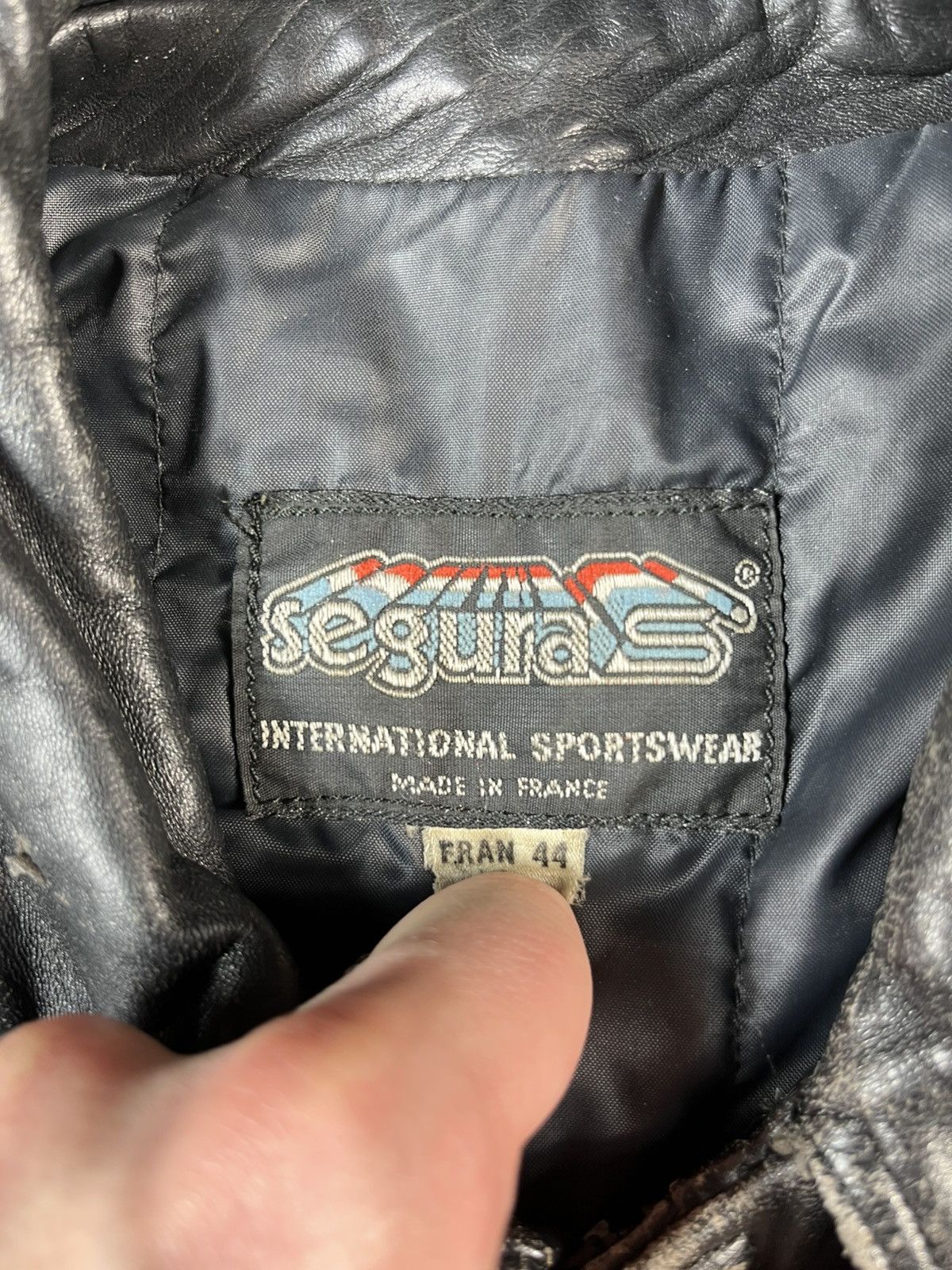 Other Vintage Segura Leather Bomber Jacket France 90s Black Size US M / EU 48-50 / 2 - 14 Thumbnail