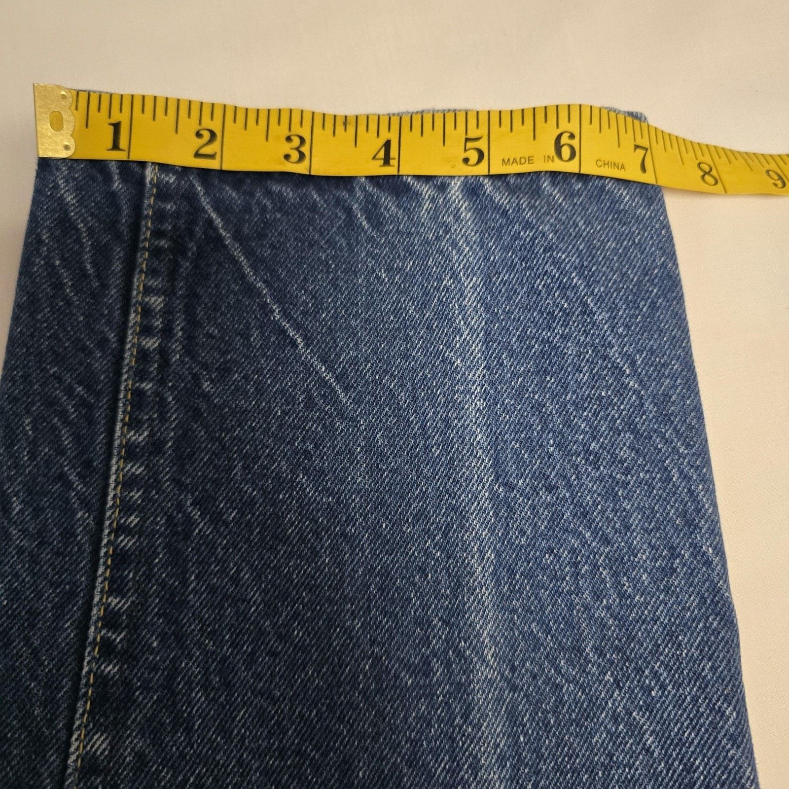 Lee Vintage Lee Jeans Womens 13 M Blue Denim Straight Leg 90s Size 34" / US 12 / IT 48 - 12 Thumbnail