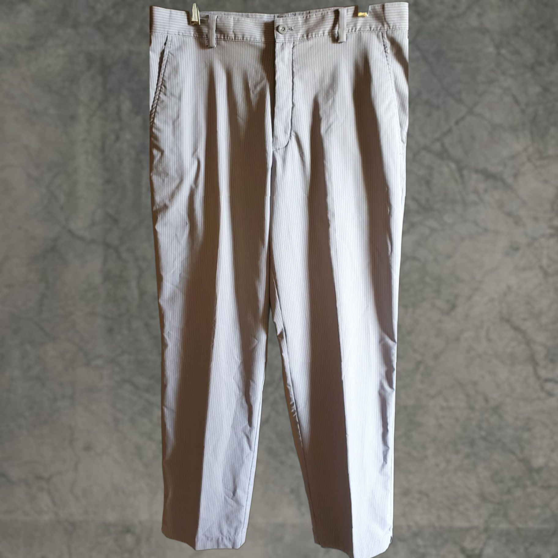 Nike Men's Nike Golf Pants Tour Performance Dri-Fit Stretch Gray Striped 34x32 Regular Slim? No tag Pre-owned Size US 34 / EU 50 - 1 Thumbnail