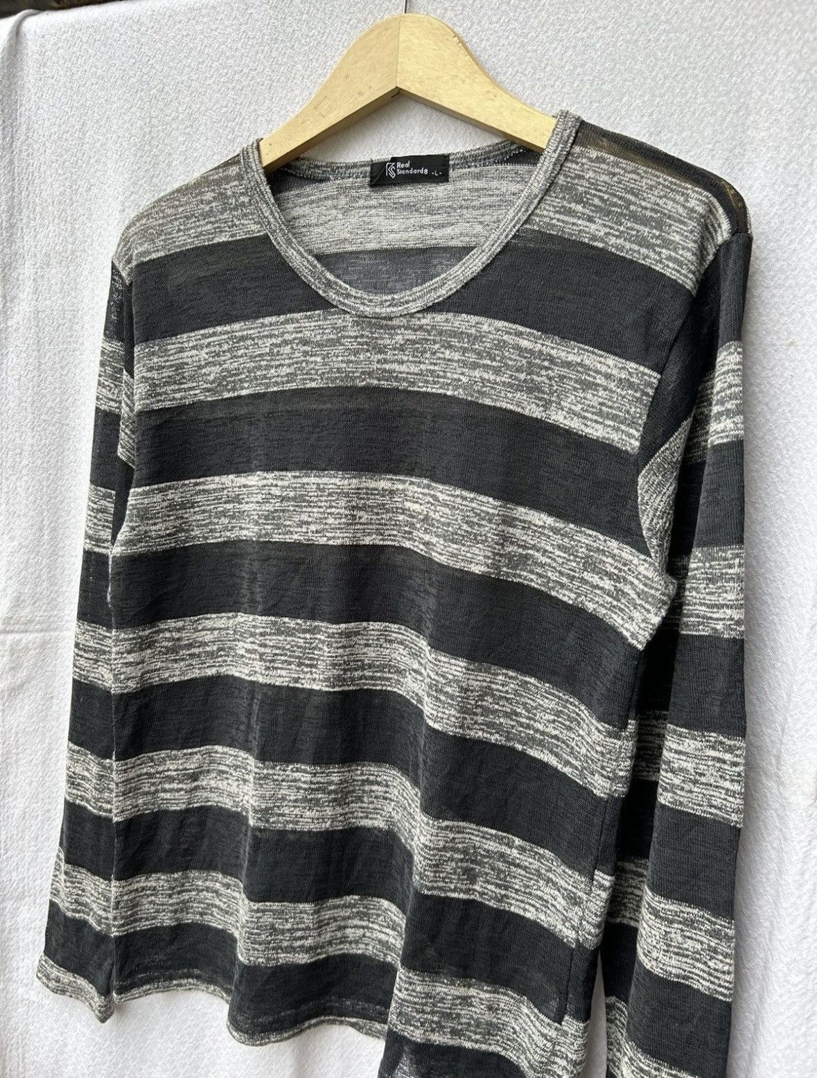 Japanese Brand Real standard japanese striped mesh knit styled Size US M / EU 48-50 / 2 - 3 Thumbnail