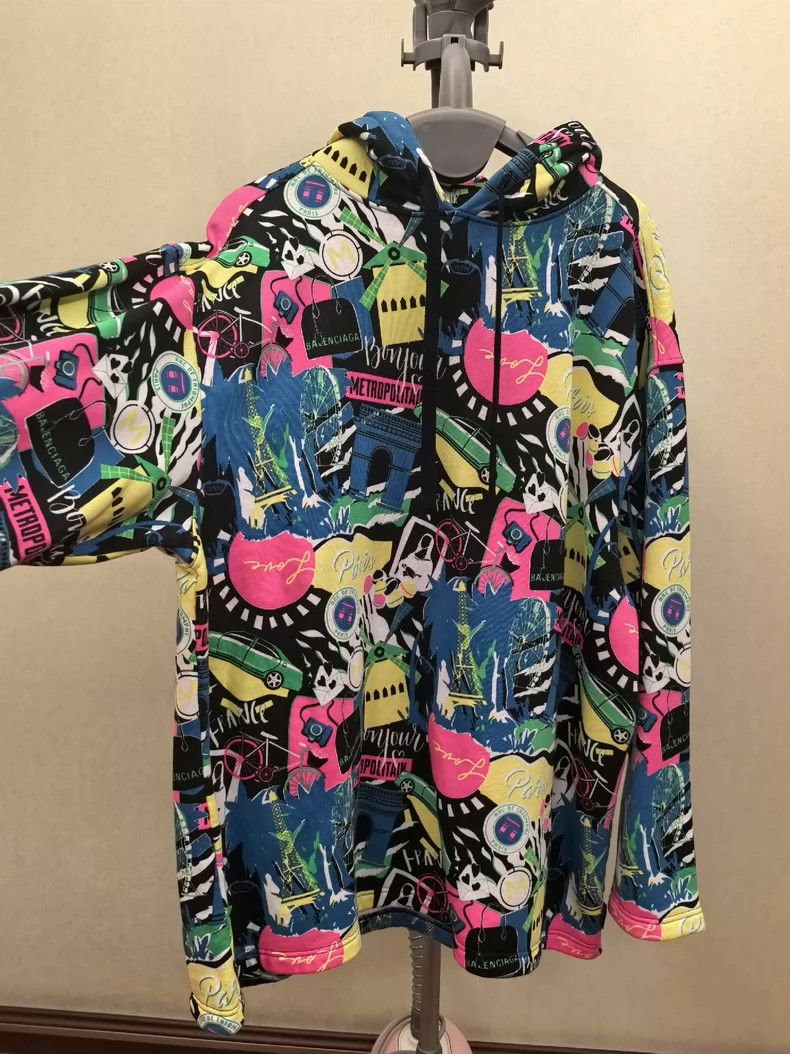 Balenciaga Balenciaga Hooded fleece sweatshirt 2502-Nextarrow Size US S / EU 44-46 / 1 - 2 Thumbnail