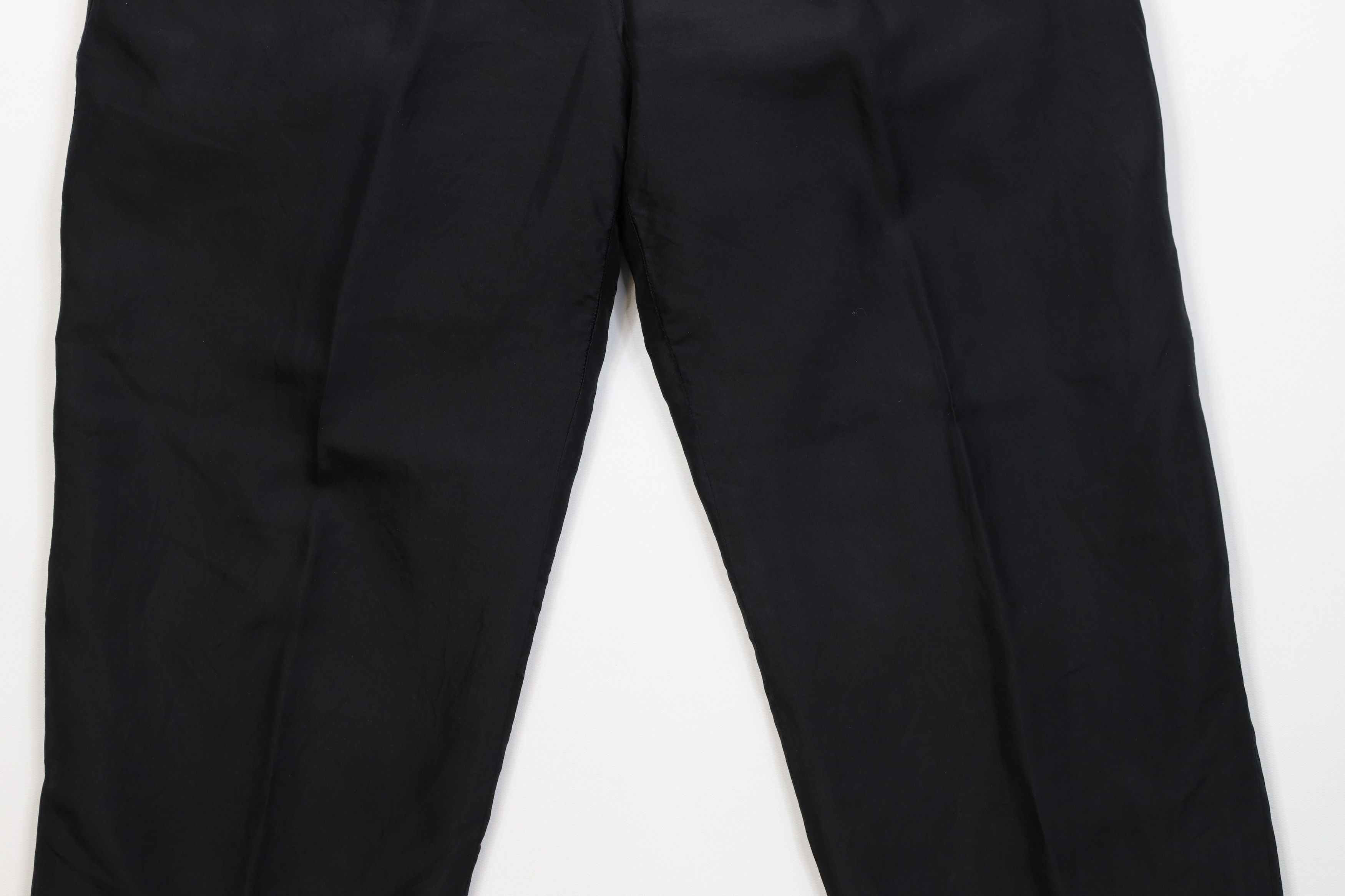 Vintage Vintage 90s Streetwear Blank Silk Wide Leg Pants Black Size 28" / US 6 / IT 42 - 4 Thumbnail