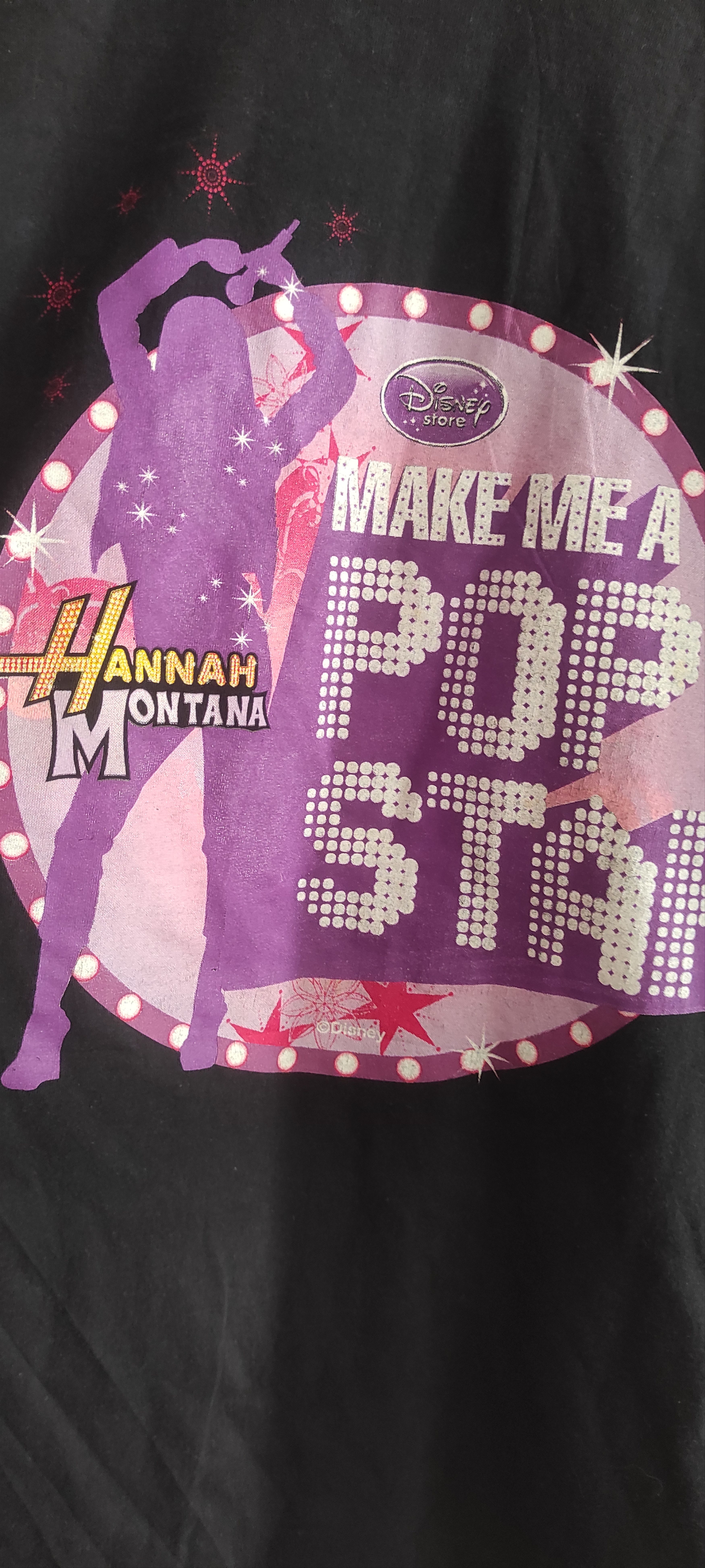 Disney × Fruit Of The Loom Disney Hannah Montana T Shirt Make Me a Pop Star Graphic Tee Size US M / EU 48-50 / 2 - 5 Thumbnail