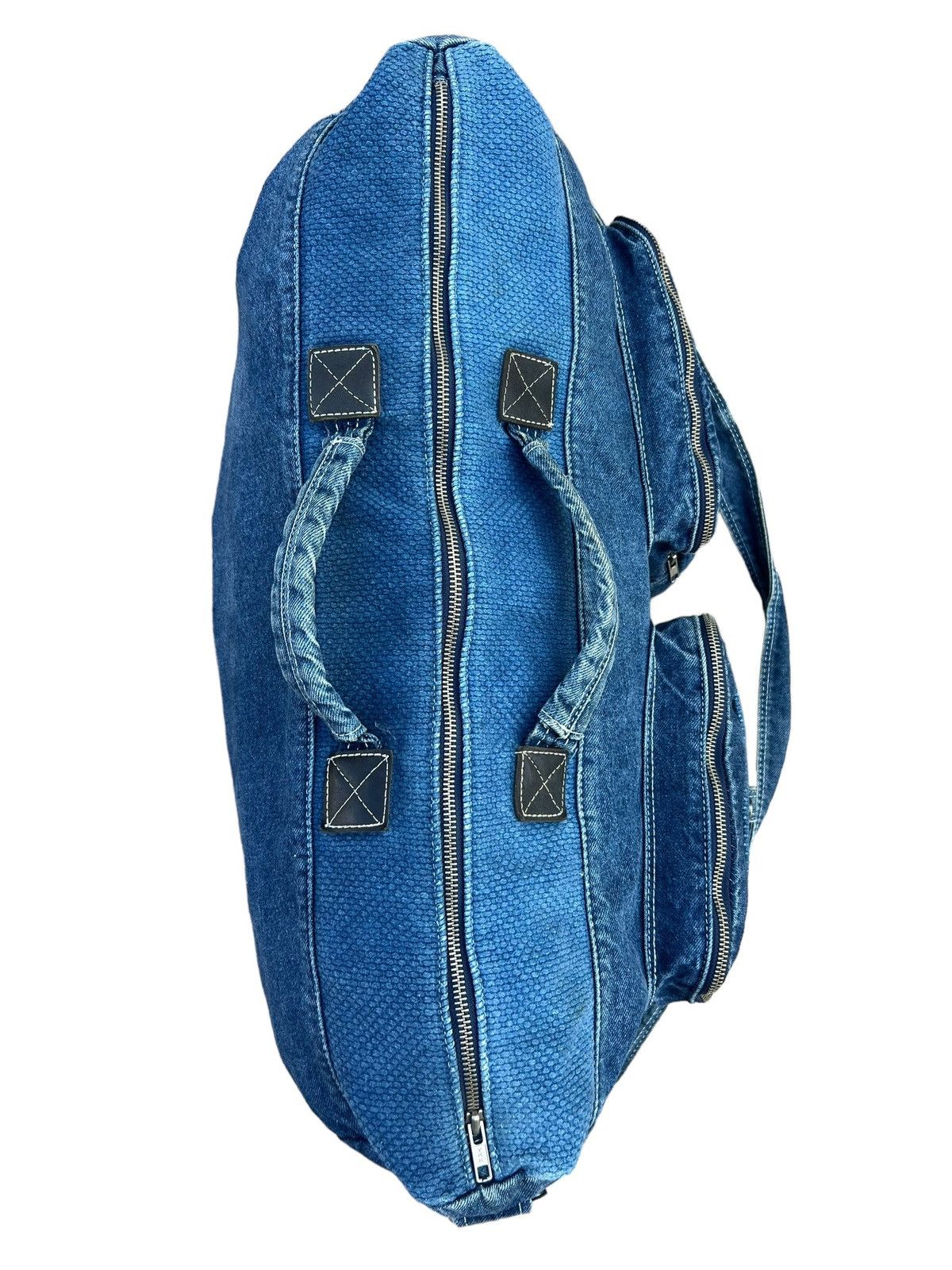 Vintage VTG Club House Japan Fade Denim Sashiko Cargo Huge 2 Way Bag Size ONE SIZE - 18 Thumbnail