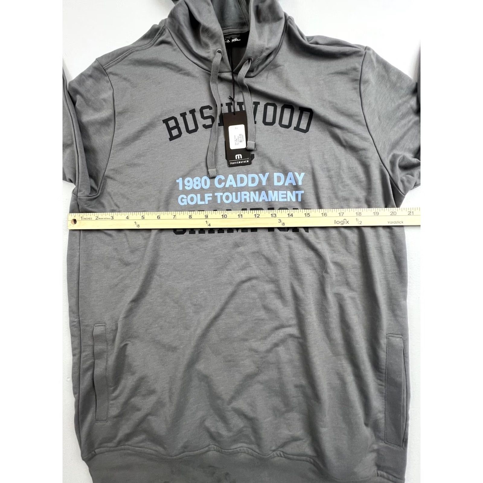TravisMathew Travis Mathew Hoodie Mens Medium Gray Bushwood Golf Graphic Pullover Sweatshirt Size US M / EU 48-50 / 2 - 6 Thumbnail