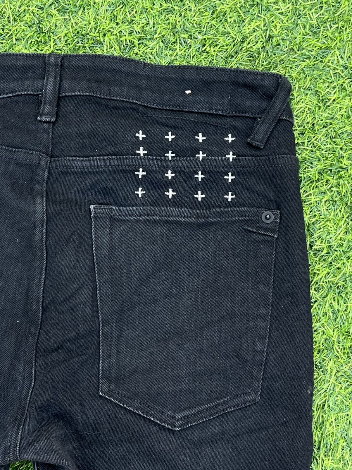 Ksubi Ksubi Van Winkle Ace "Black Slice" Distressed Skinny Jeans Size US 32 / EU 48 - 5 Thumbnail
