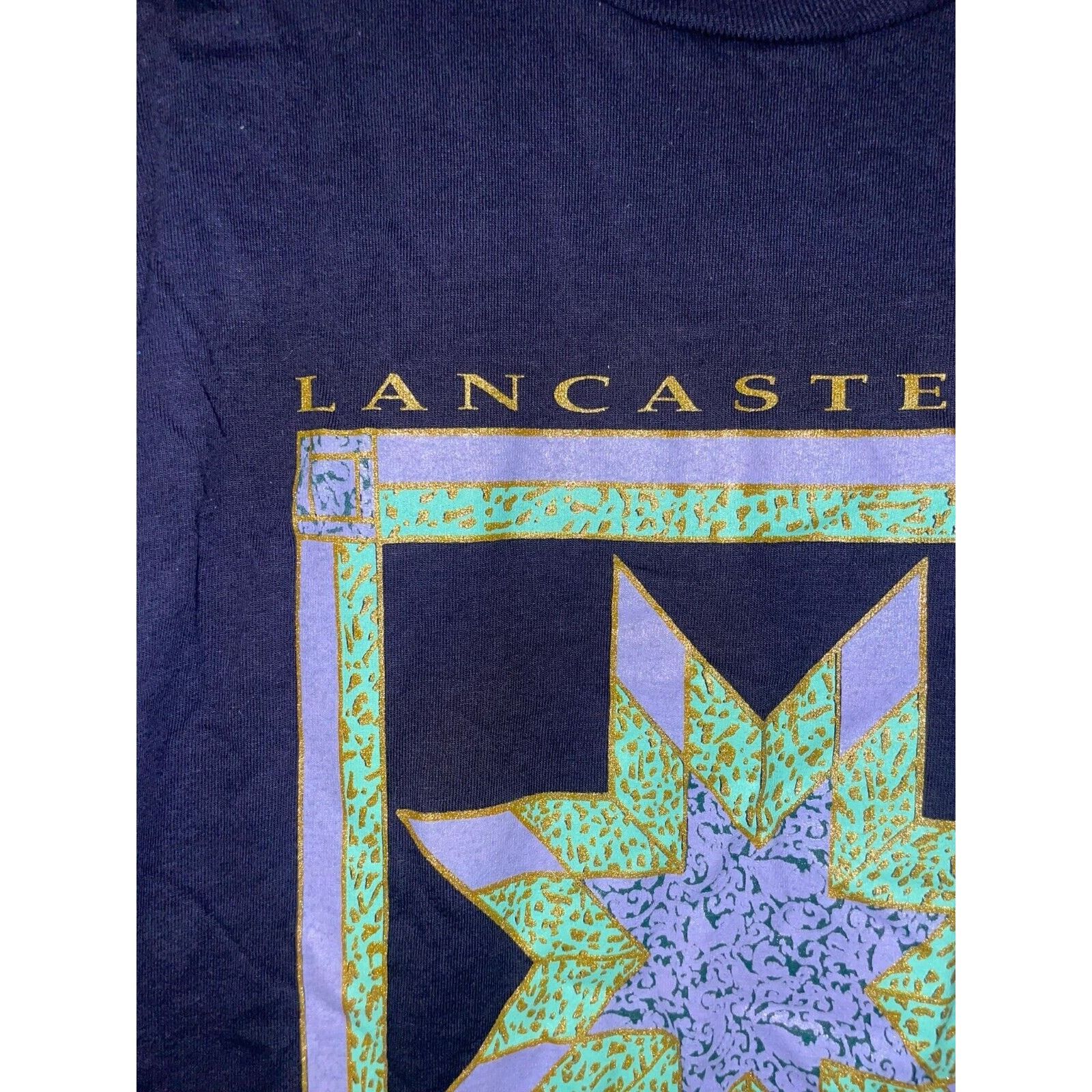 Jerzees Vintage Lancaster Shirt PA Pennsylvania Quilt Tee VTG 90s L Size US L / EU 52-54 / 3 - 3 Thumbnail