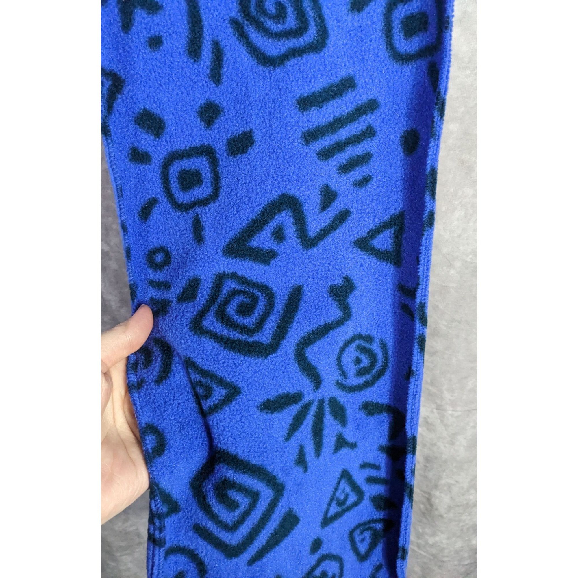 Other Vintage 90s Chinook Abstract Blue Fleece Scarf 68"x8" Warm & Size ONE SIZE - 8 Thumbnail