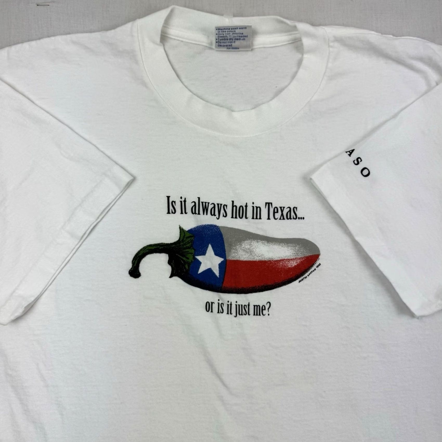 Vintage VINTAGE Texas Pepper Art T Shirt Adult Large Chili Pepper Funny Flag 90s USA Mens Size US L / EU 52-54 / 3 - 2 Thumbnail