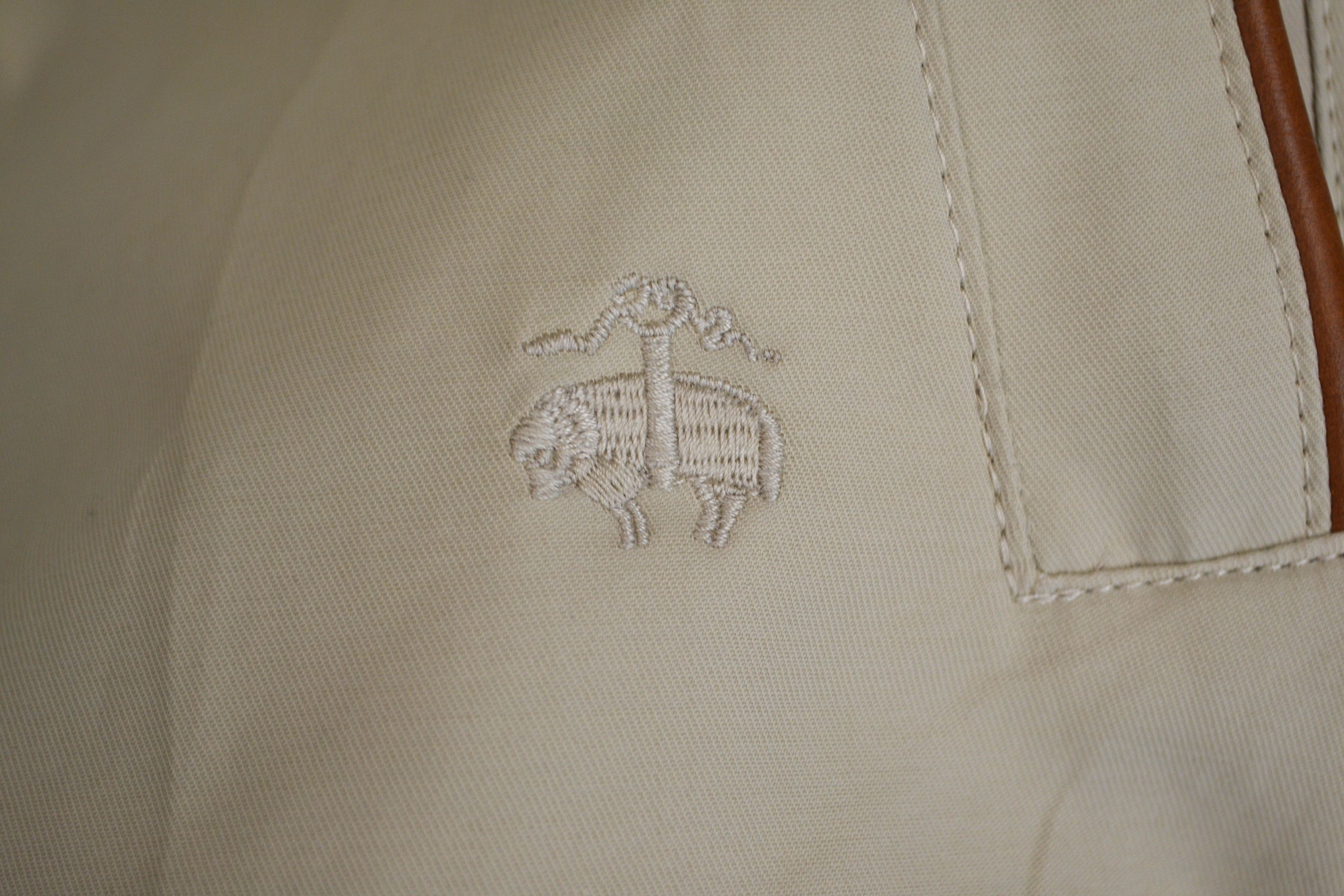 Brooks Brothers Brooks Brothers Beige XL Cotton Nylon Bomber Jacket Size US XL / EU 56 / 4 - 4 Thumbnail