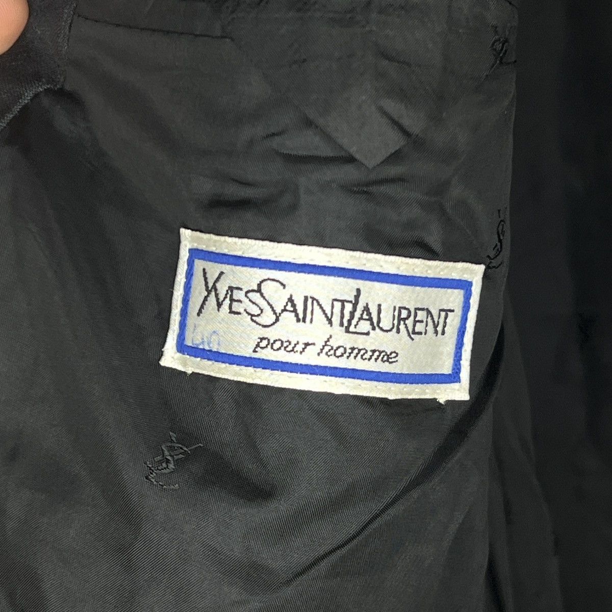 Yves Saint Laurent 90S VINTAGE YSL POUR HOMME DOUBLE BREASTED BLAZER SUIT Size 42R - 8 Thumbnail