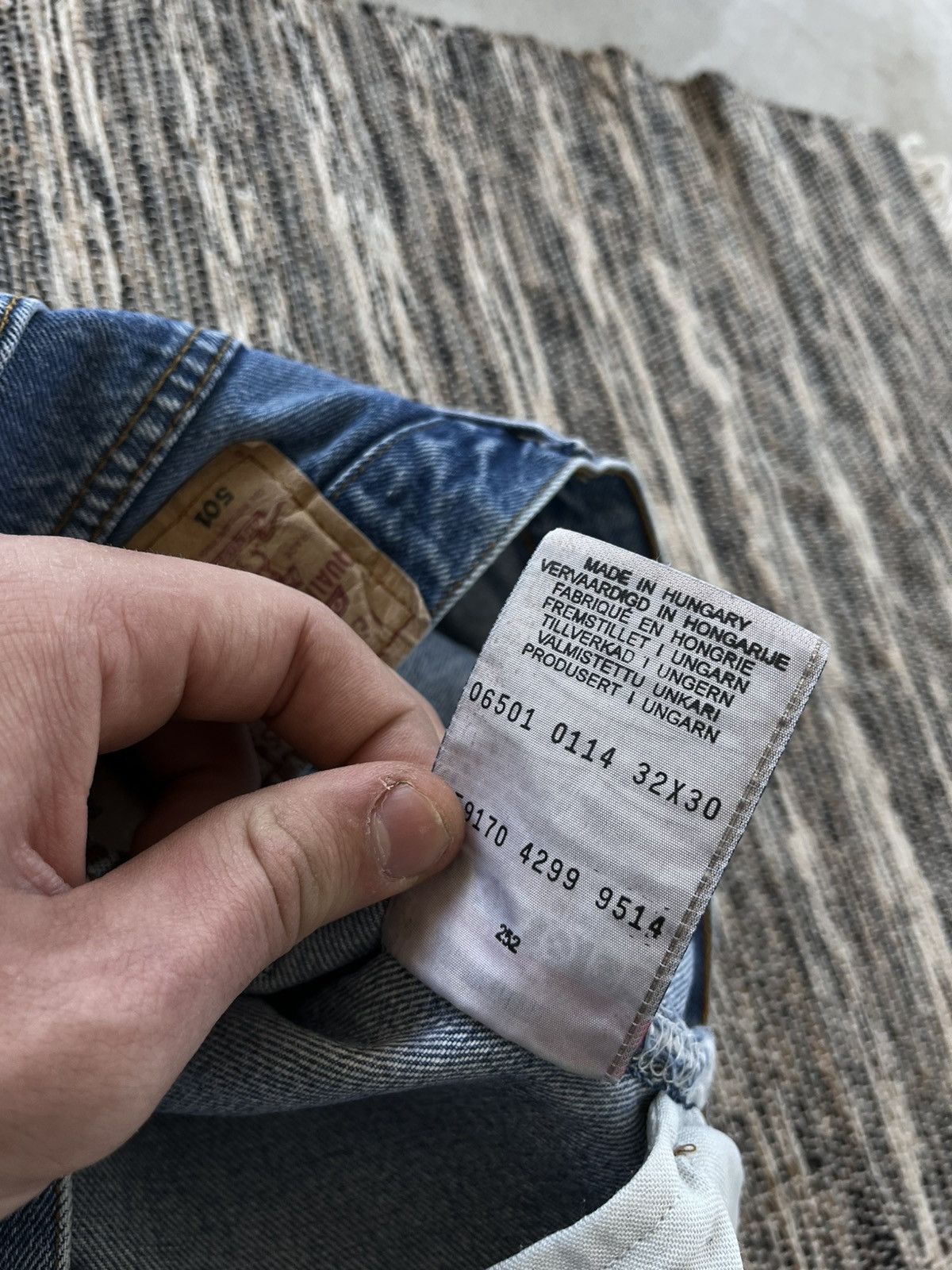 Levi's Vintage Levis 501 Denim Jeans 32x30 Straight Fit Workwear Size US 32 / EU 48 - 18 Thumbnail