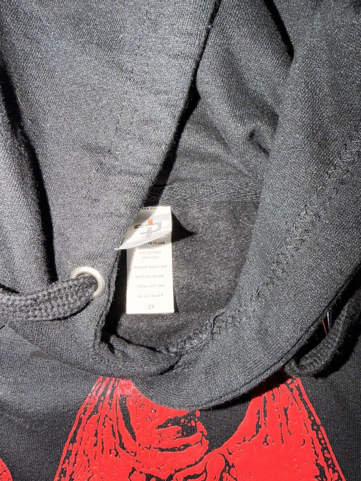 Other Death Warrant Spiked Collar Hoodie Black Gothic Streetwear Size US XXL / EU 58 / 5 - 2 Thumbnail