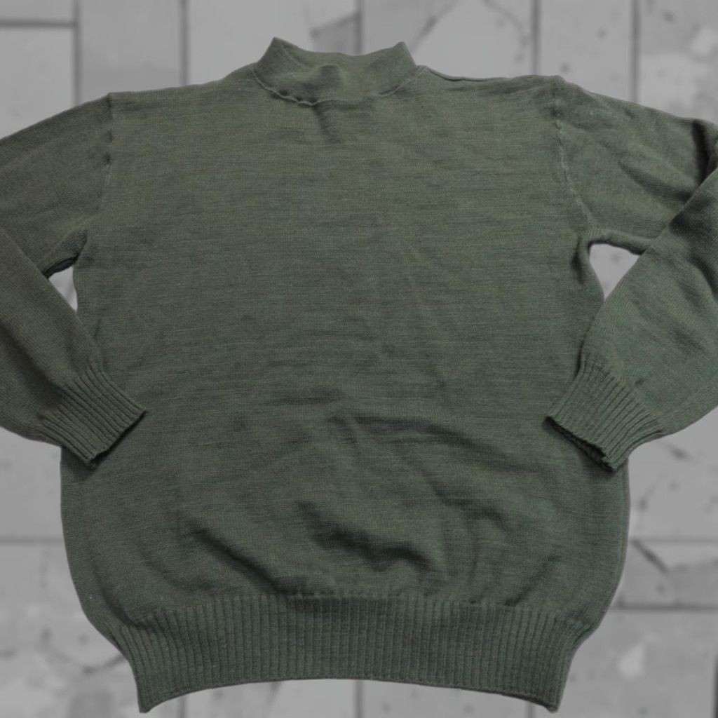 Vintage John Ownbey Sweater 2XL Green Mock Neck 100% Wool Mens Pullover Knit Size US XXL / EU 58 / 5 - 1 Thumbnail