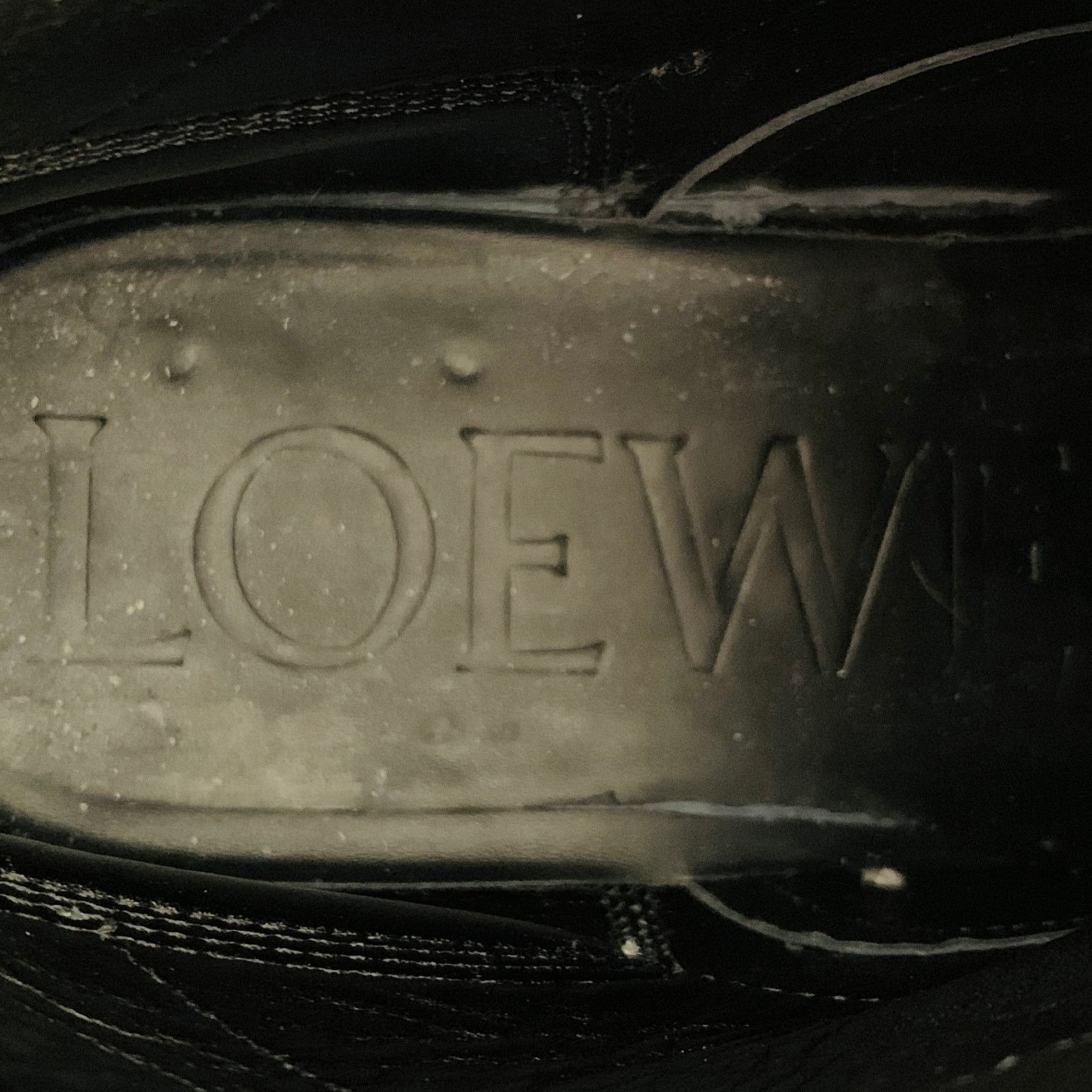 Loewe 12 Black White Contrast Stitch Leather Military Boots Size US 12 / EU 45 - 7 Thumbnail