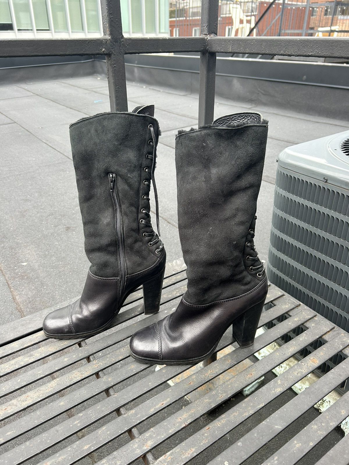 image of Miu Miu Boots in Black, Women's (Size 10)