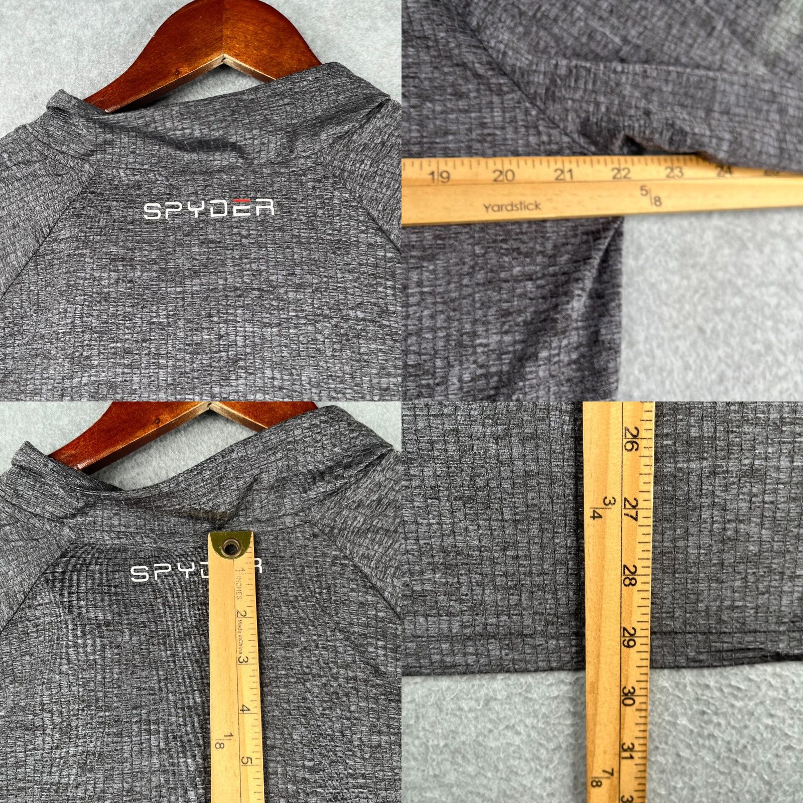 Spyder Spyder Active Long Sleeve Gym 1/2 Zip Large Gray Heather Polyester Stretch Men's Size US L / EU 52-54 / 3 - 8 Thumbnail